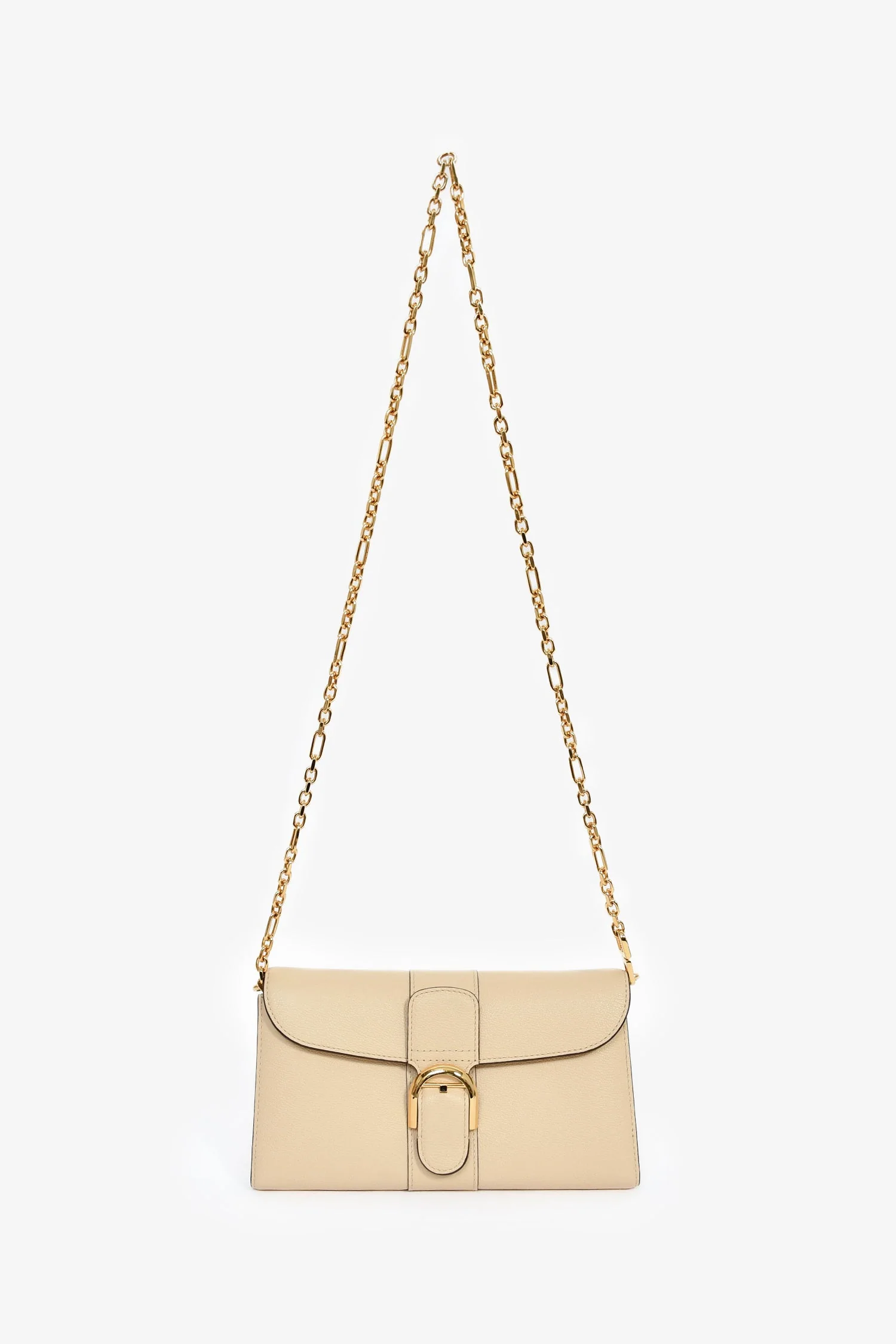 Delvaux Cream Leather 'Brilliant' Wallet on Chain - Image 7