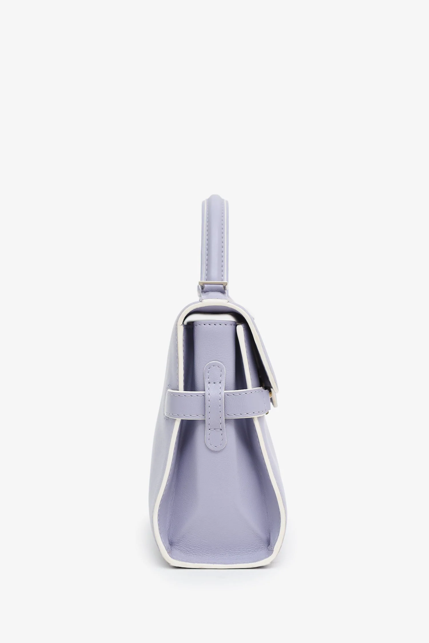 Delvaux Lavender Leather Mini Tempete With Strap - Image 3