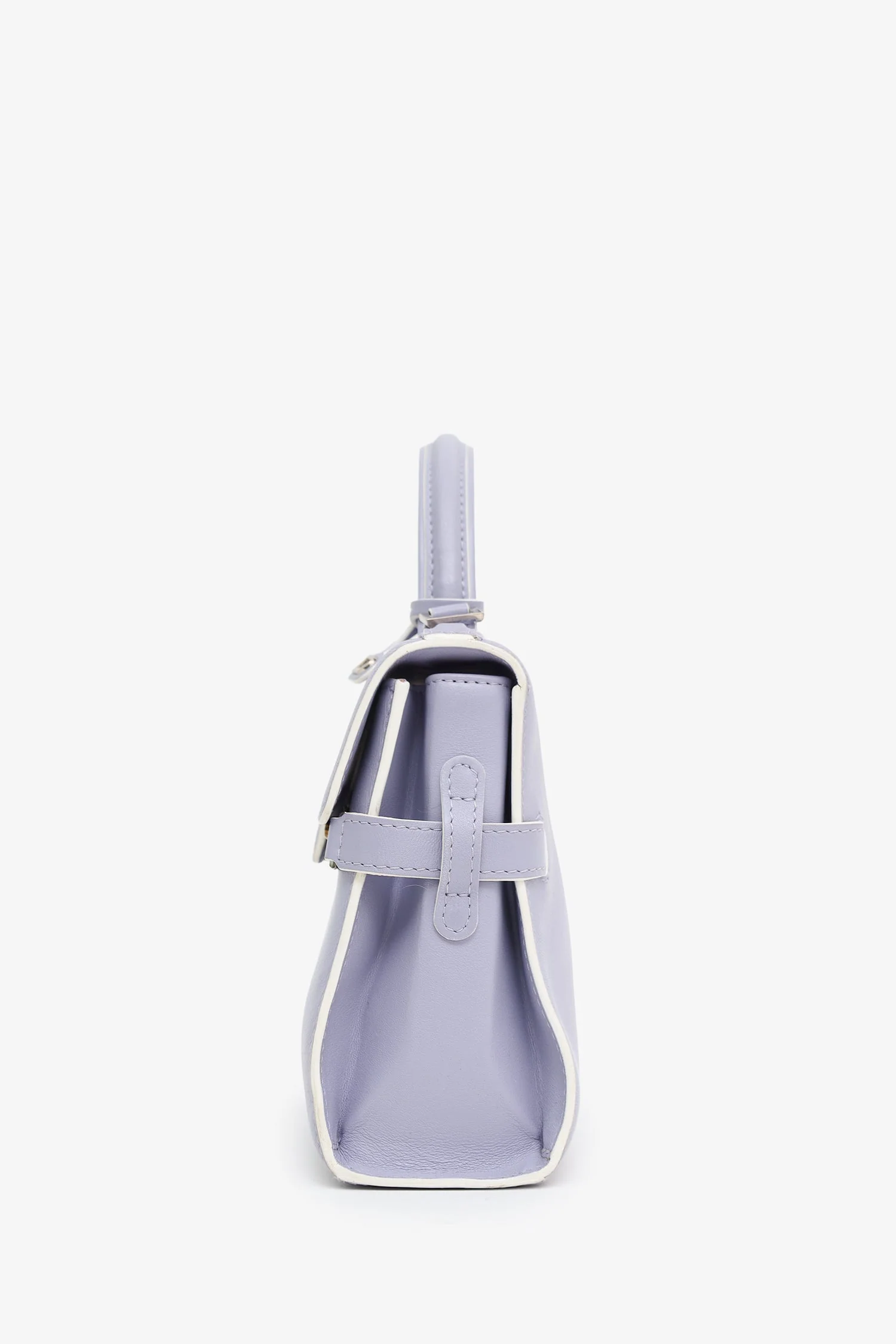 Delvaux Lavender Leather Mini Tempete With Strap - Image 4
