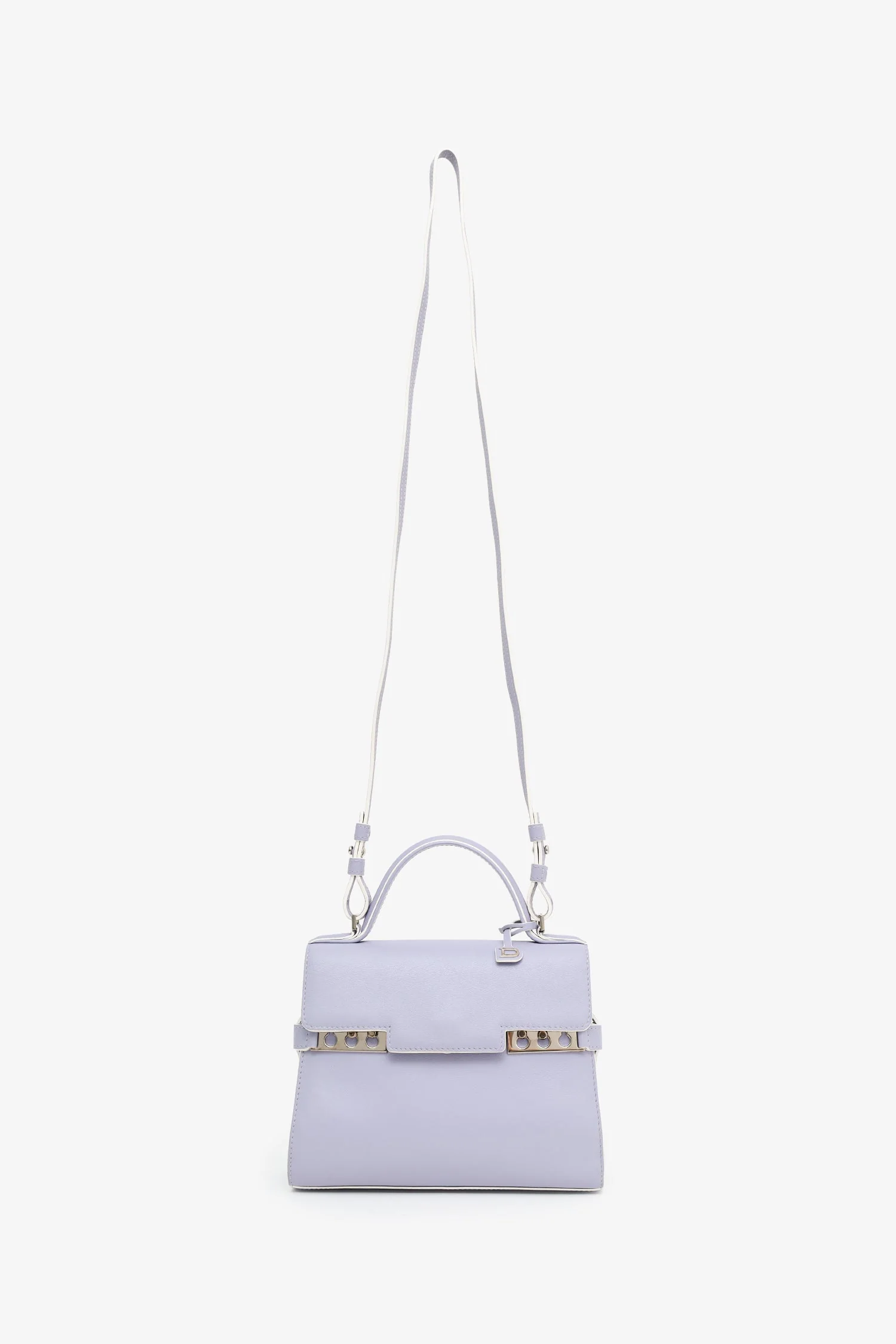 Delvaux Lavender Leather Mini Tempete With Strap - Image 6