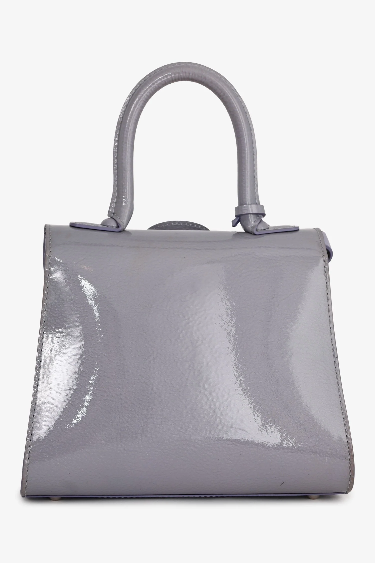 Delvaux Purple Patent Leather Mini Brilliant Bag with Strap - Image 2