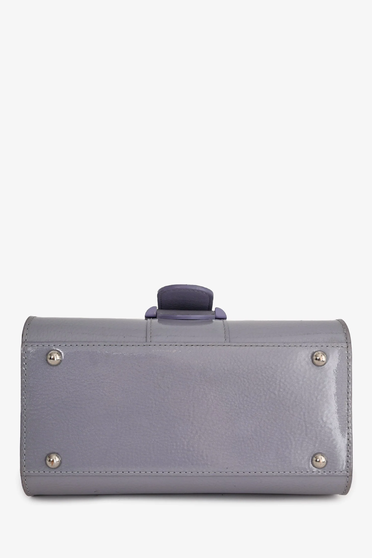Delvaux Purple Patent Leather Mini Brilliant Bag with Strap - Image 5