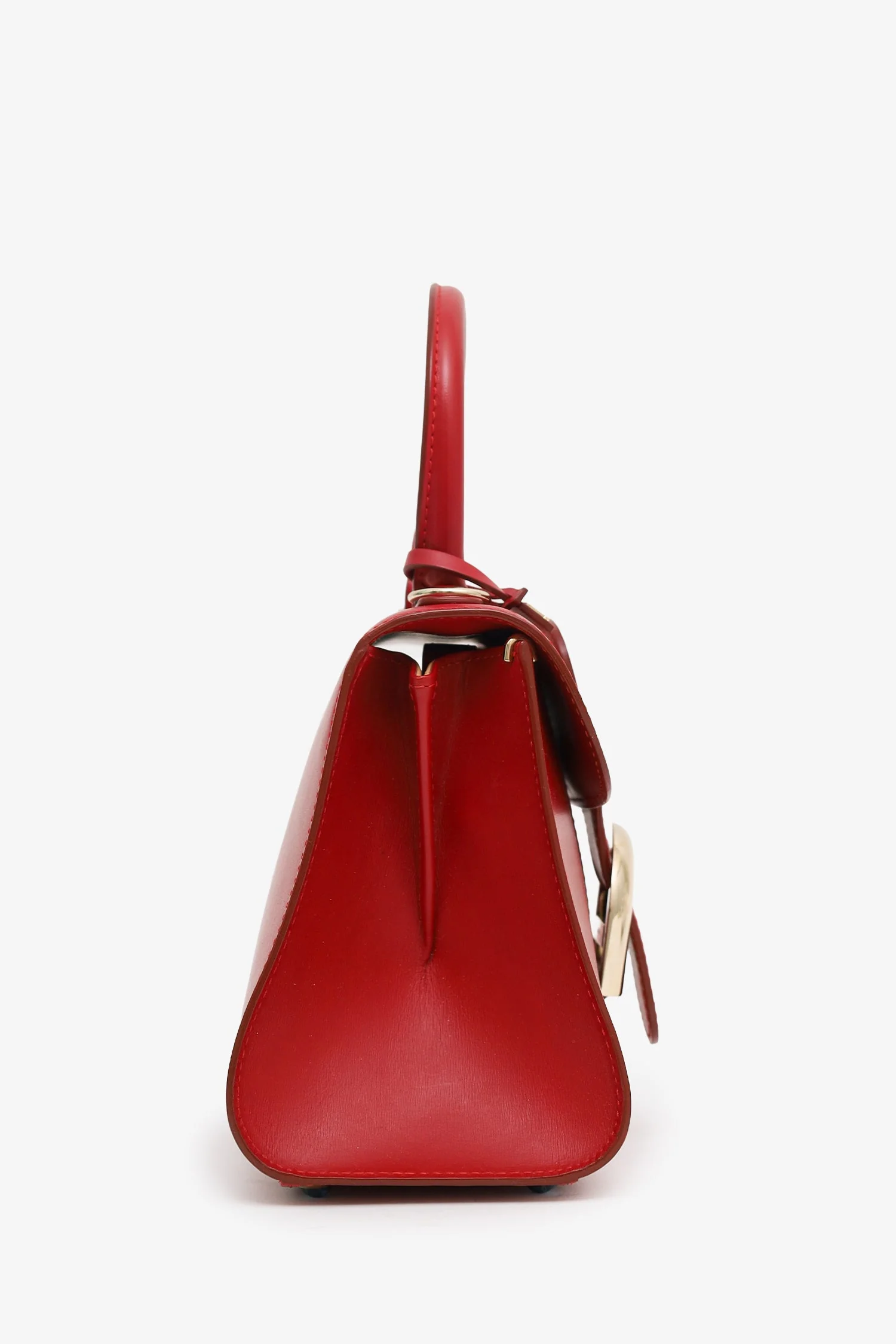 Delvaux Red Box Calf Leather Mini Brilliant With Strap - Image 3