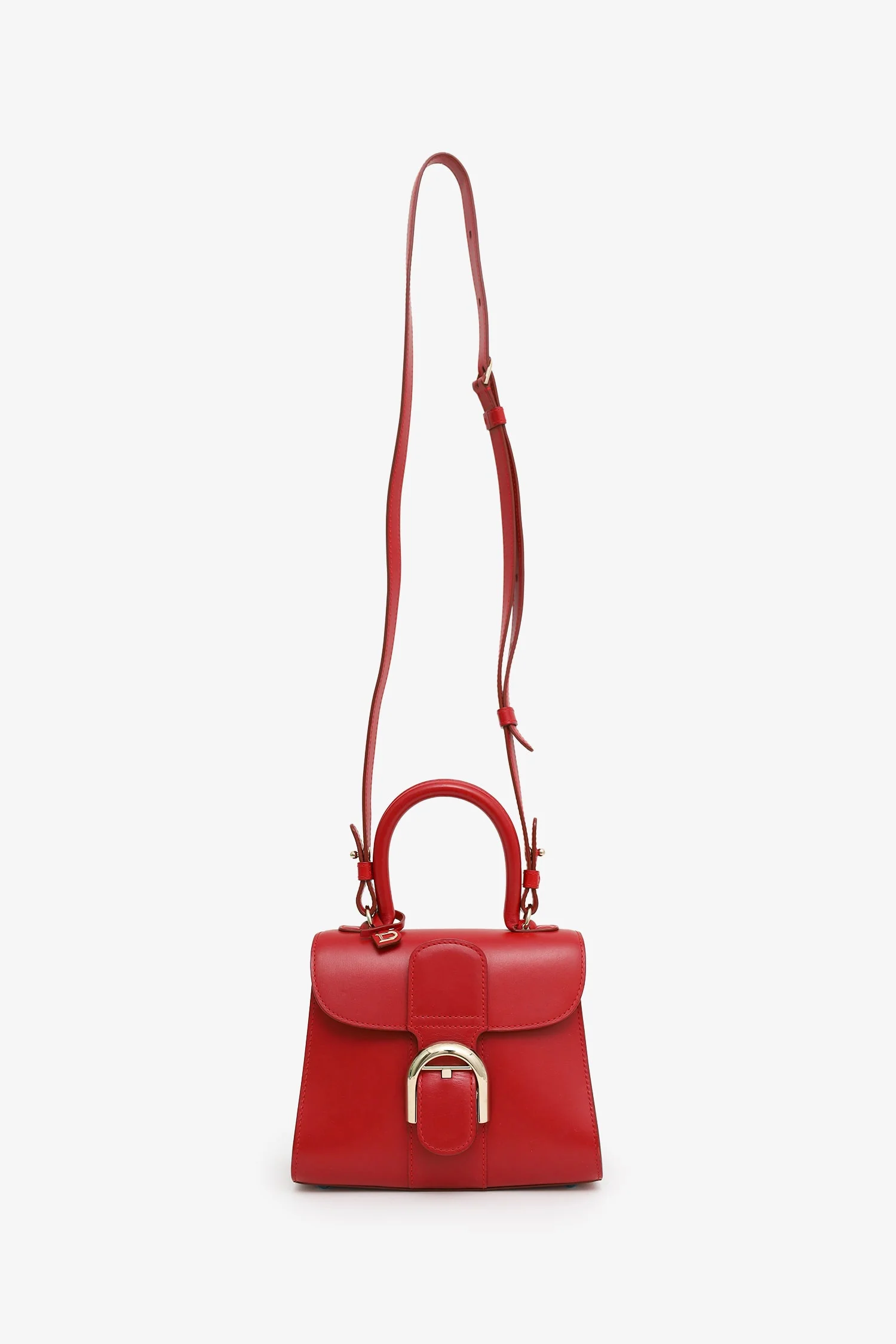 Delvaux Red Box Calf Leather Mini Brilliant With Strap - Image 6