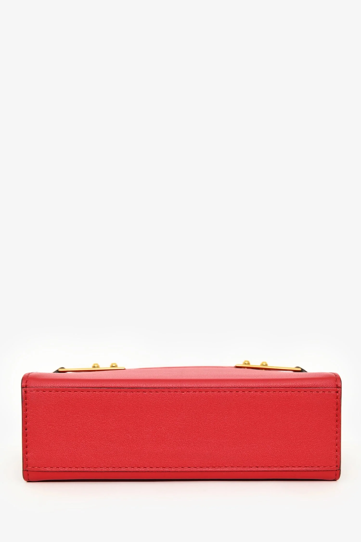Delvaux Red Leather Tempete Crush PM Top Handle - Image 7