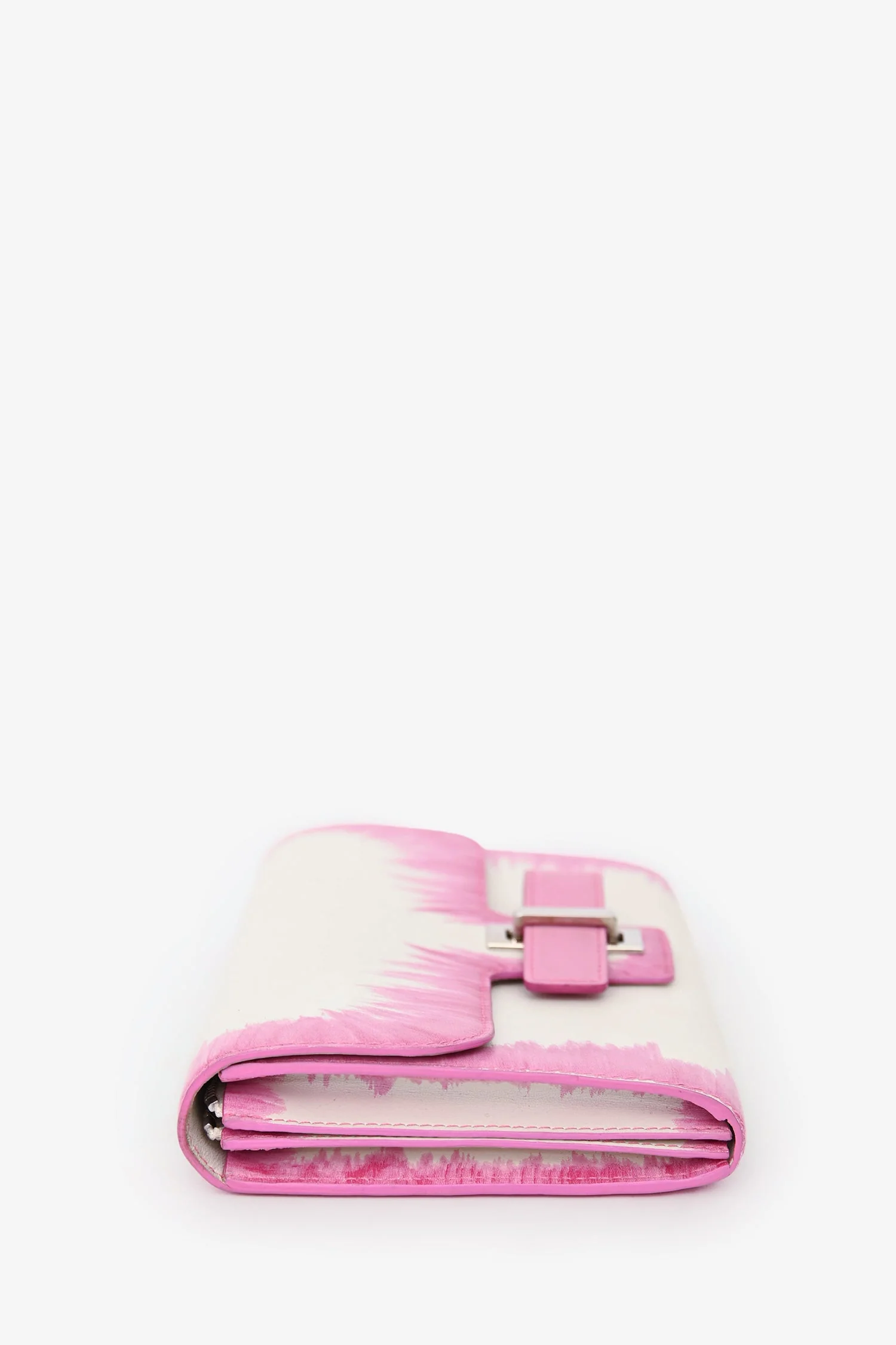 Delvaux White/Pink Leather Flamingo Simplissime Travel Wallet - Image 3