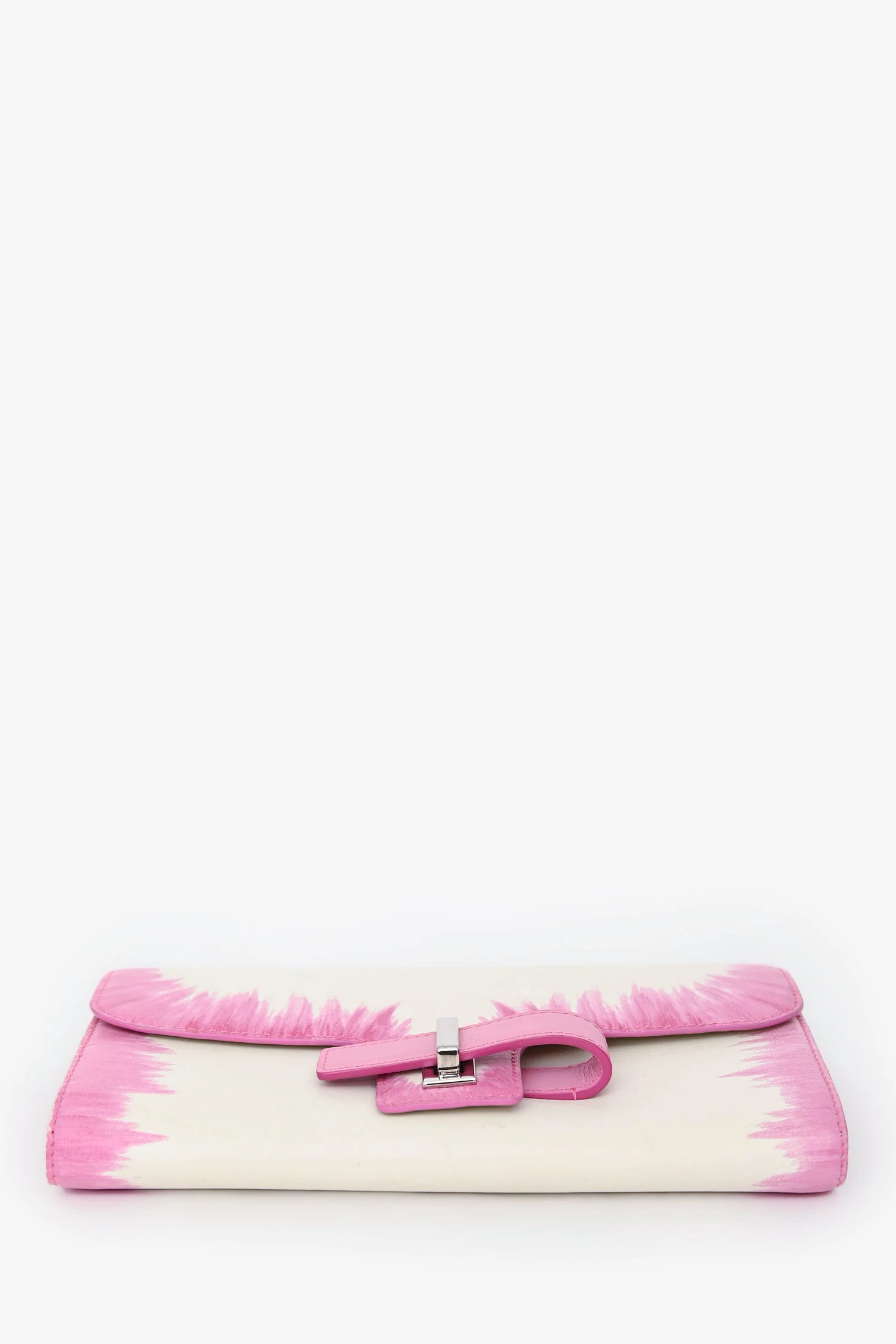 Delvaux White/Pink Leather Flamingo Simplissime Travel Wallet - Image 5