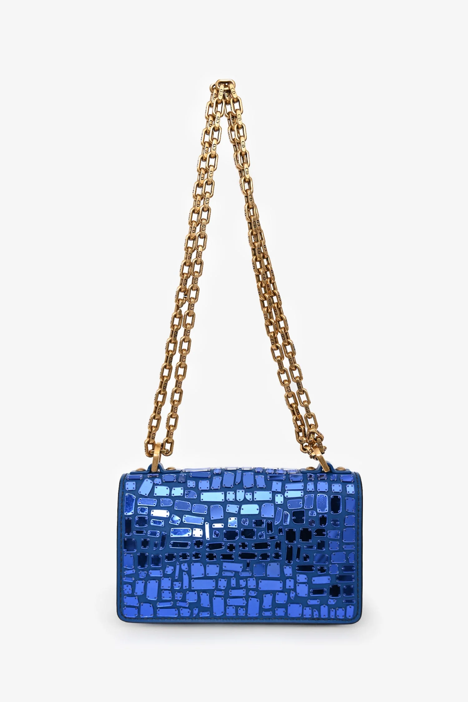 Dior 2018 Runway Blue J'Dior Mini Mosaic of Mirrors Mini Flap Bag - Image 2