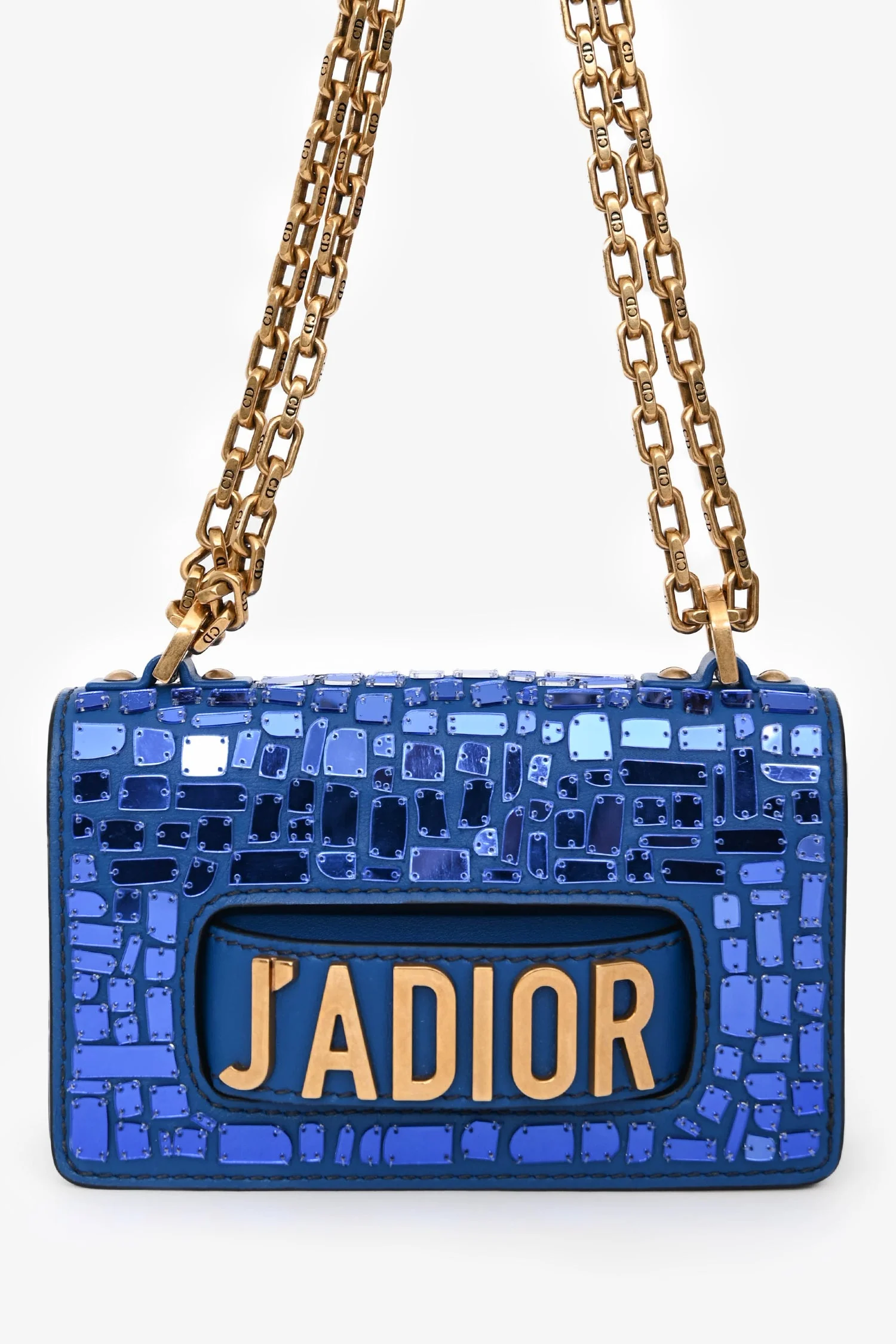 Dior 2018 Runway Blue J'Dior Mini Mosaic of Mirrors Mini Flap Bag - Image 6