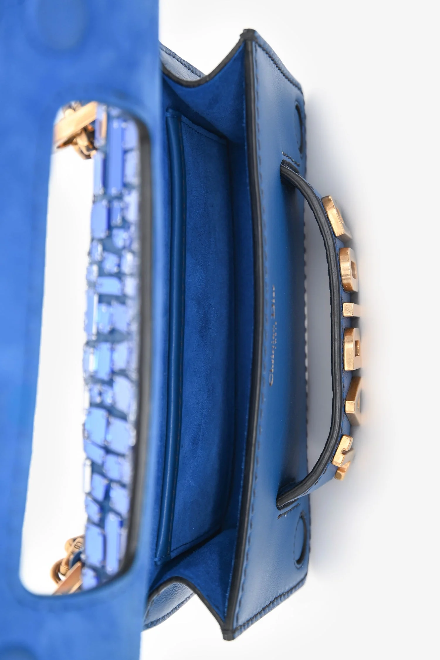 Dior 2018 Runway Blue J'Dior Mini Mosaic of Mirrors Mini Flap Bag - Image 7