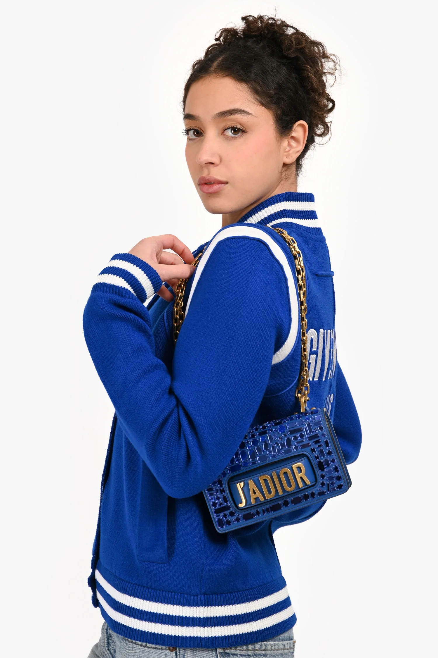 Dior 2018 Runway Blue J'Dior Mini Mosaic of Mirrors Mini Flap Bag - Image 9