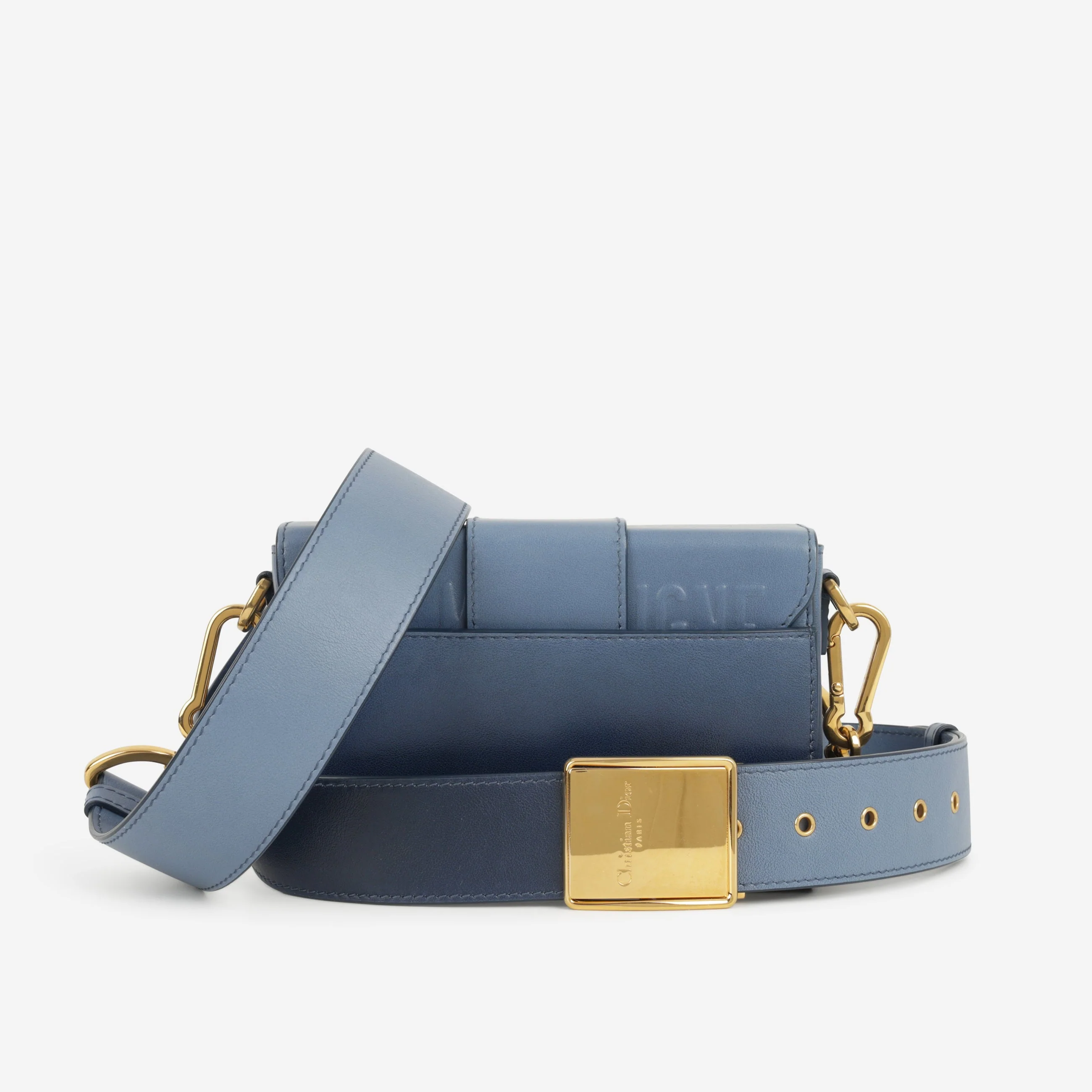 Dior 30 Montaigne Mini Bag - Blue Ombre Calfskin | Gold Hardware - Image 3
