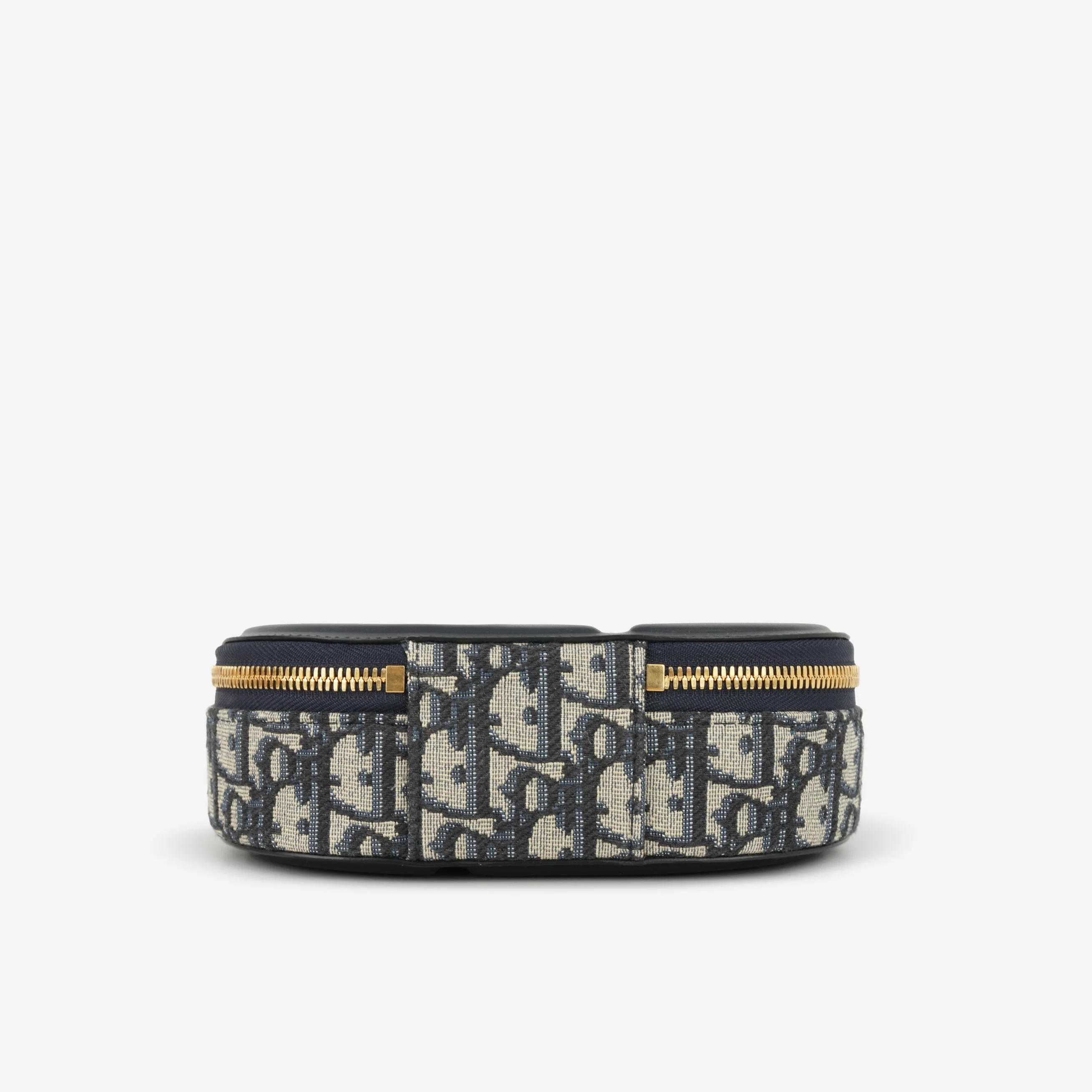 Dior CD Signature Oval Camera Bag - Navy Oblique | Gold Hardware - Image 4