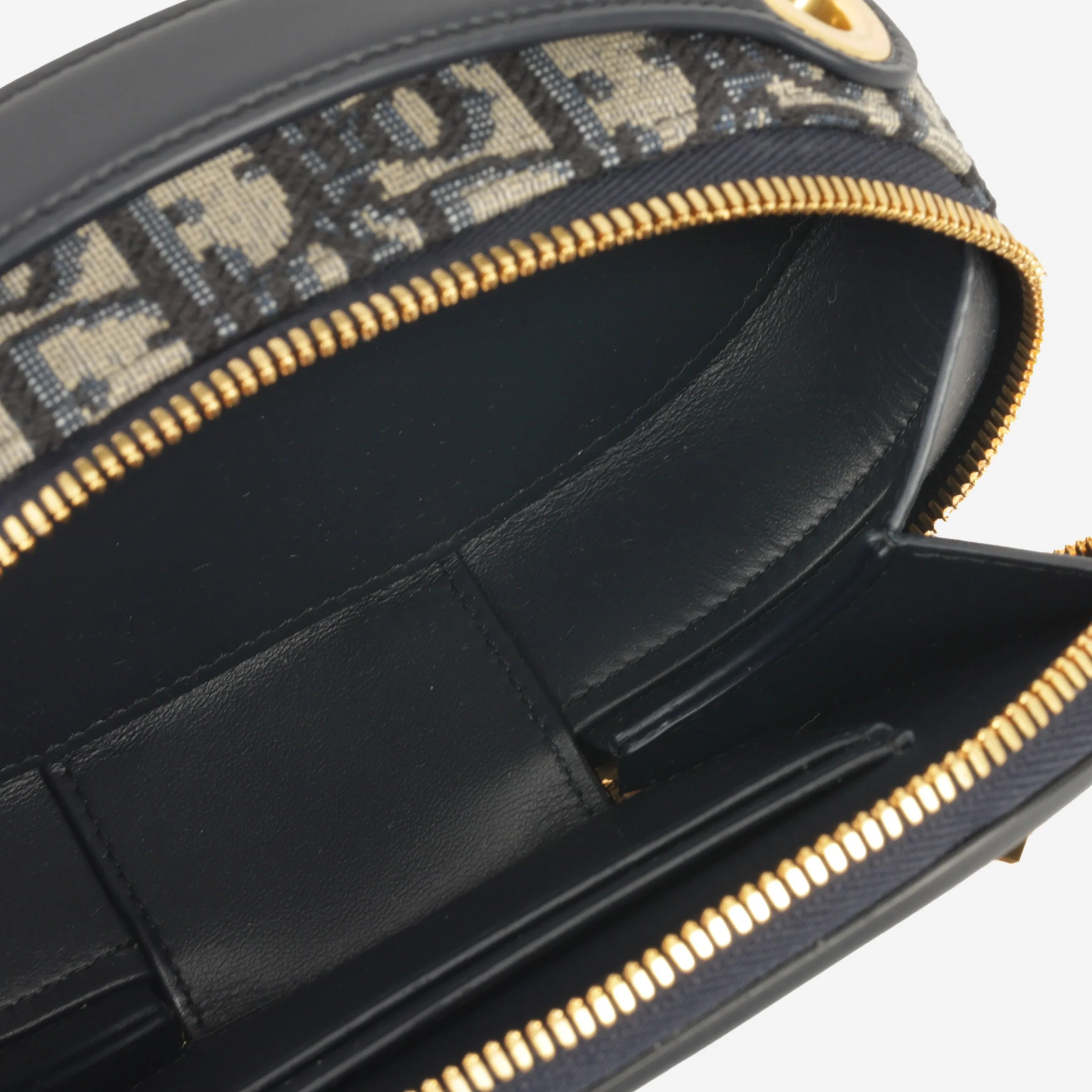 Dior CD Signature Oval Camera Bag - Navy Oblique | Gold Hardware - Image 5
