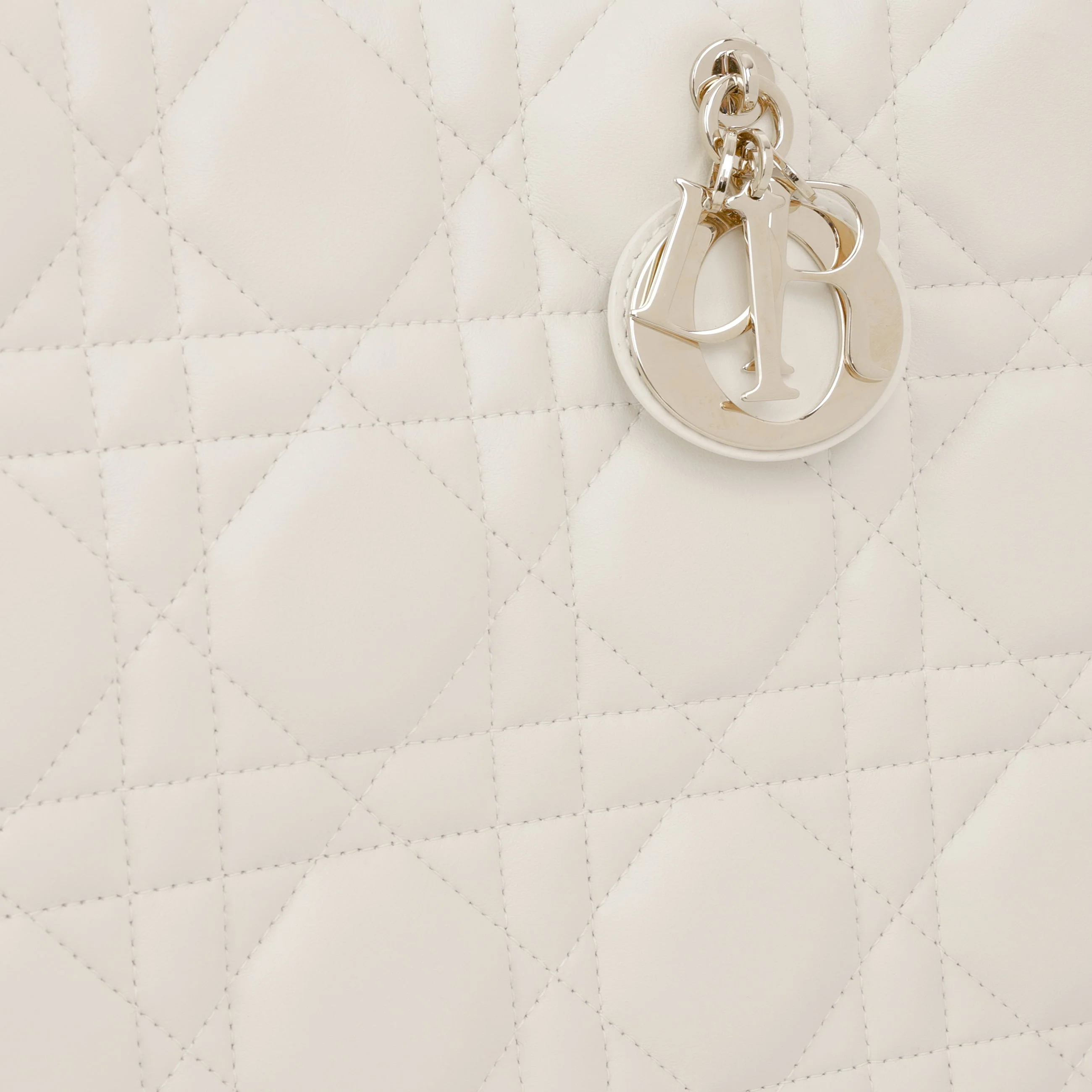 Dior Medium Book Tote - Latte Cannage Calfskin | Champagne Gold Hardware - Image 12