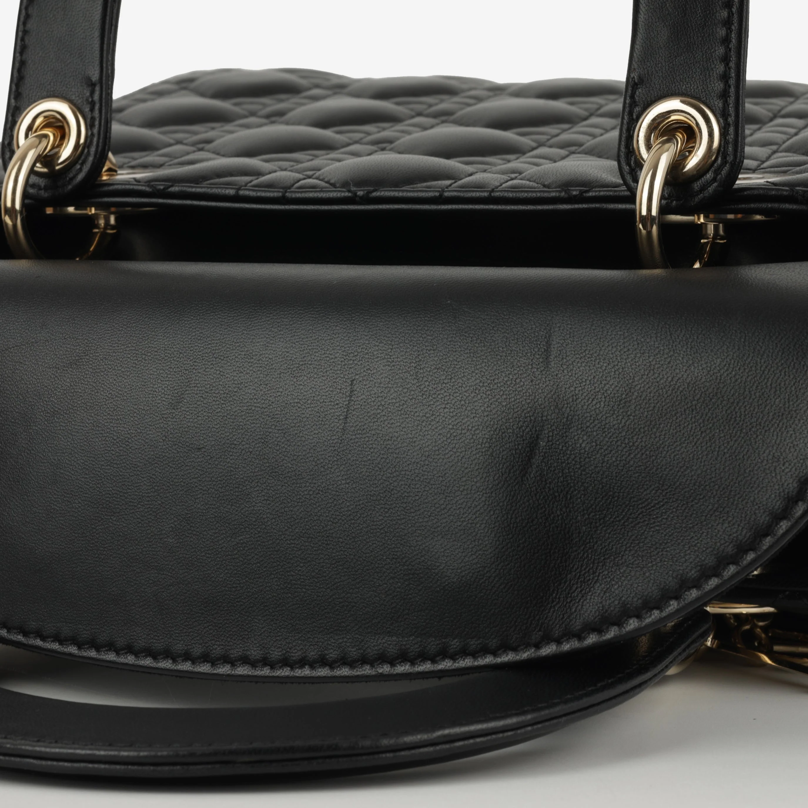 Dior Medium Lady Dior - Black Lambskin | Champagne Gold Hardware - Image 4
