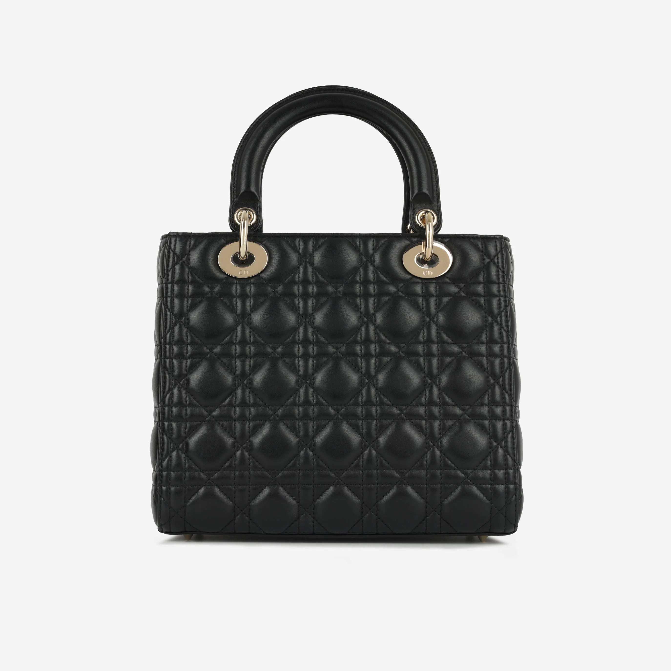 Dior Medium Lady Dior - Black Lambskin | Champagne Gold Hardware - Image 9