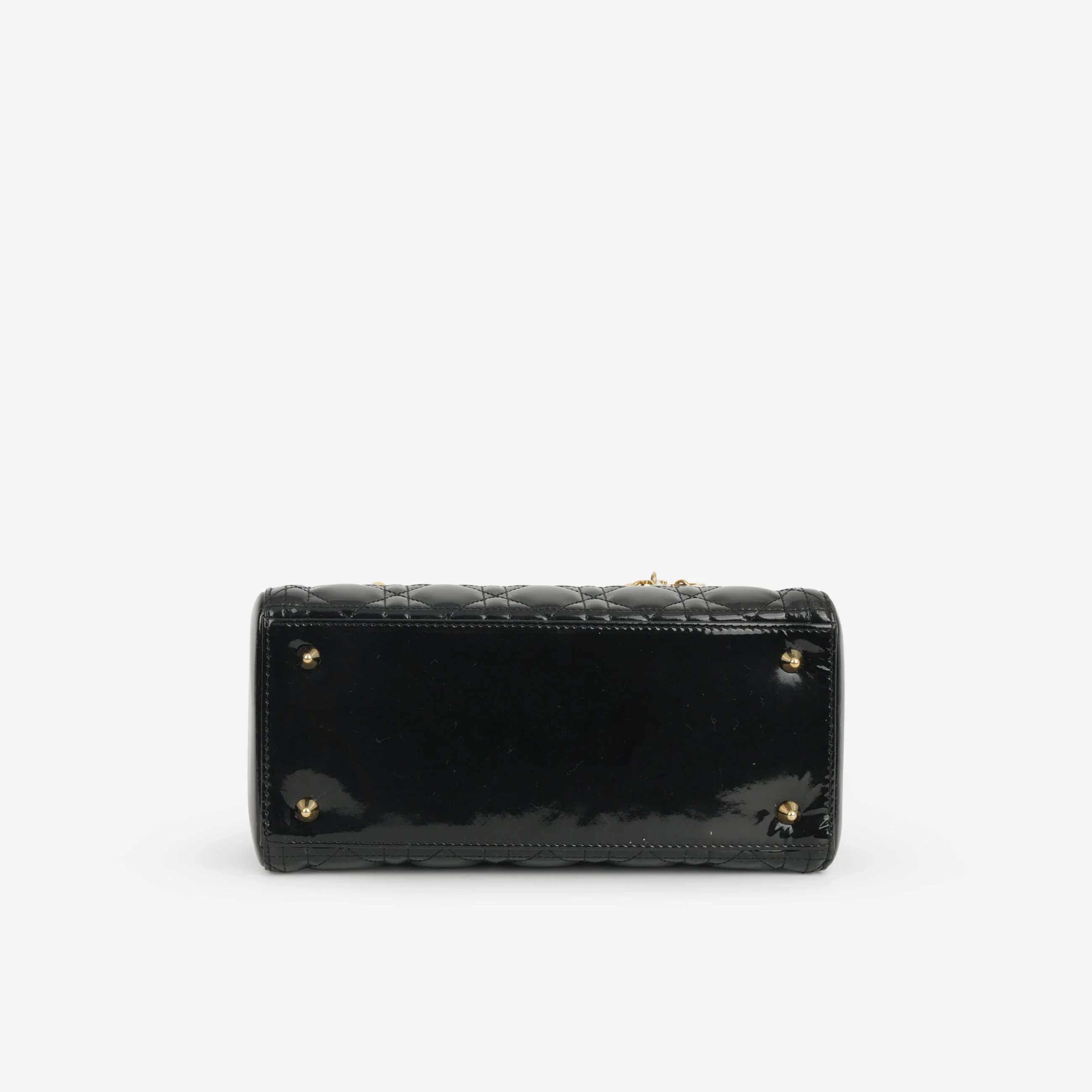 Dior Medium Lady Dior - Black Patent | Gold Hardware - Image 4