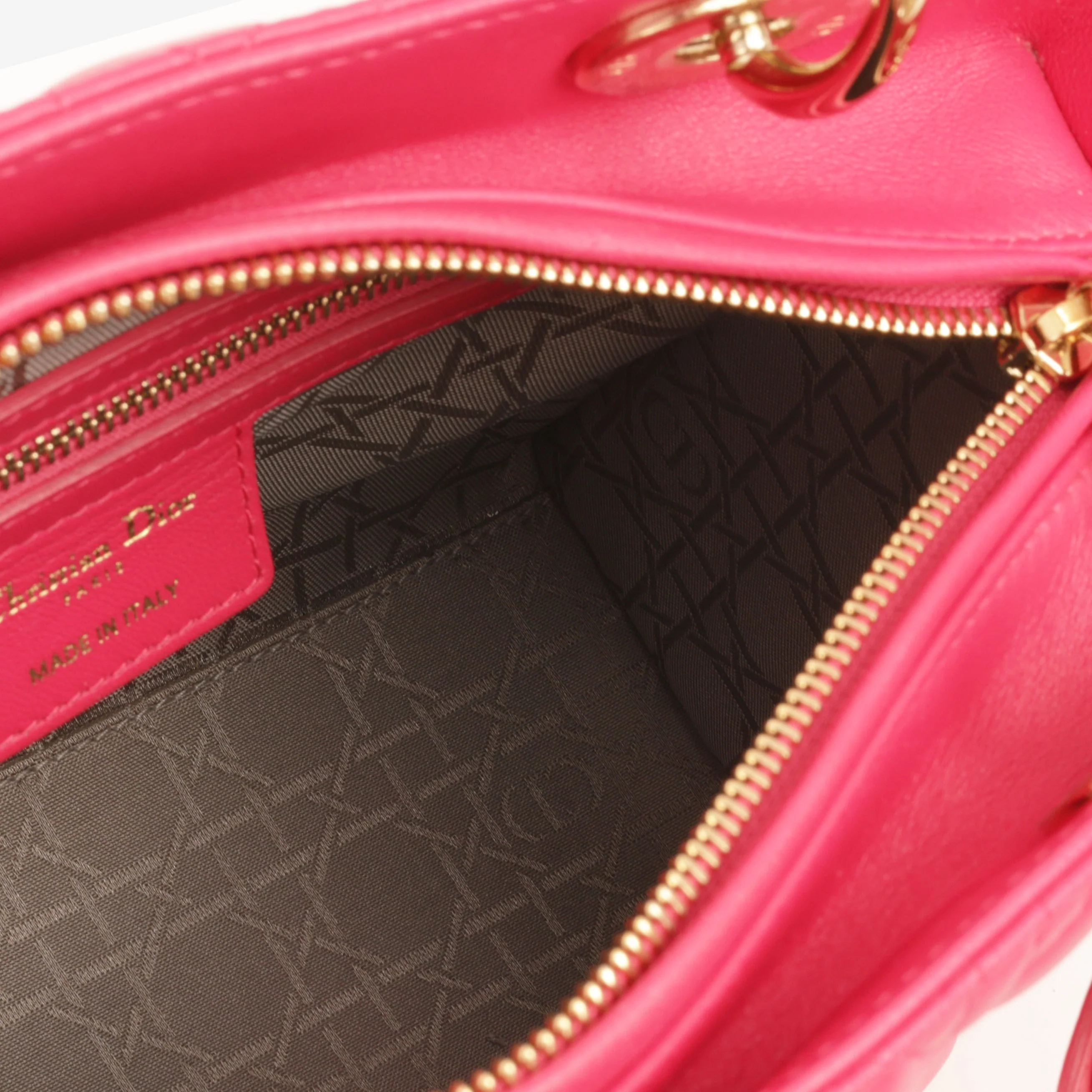 Dior Medium Lady Dior - Pink Lambskin | Champagne Gold Hardware - Image 5