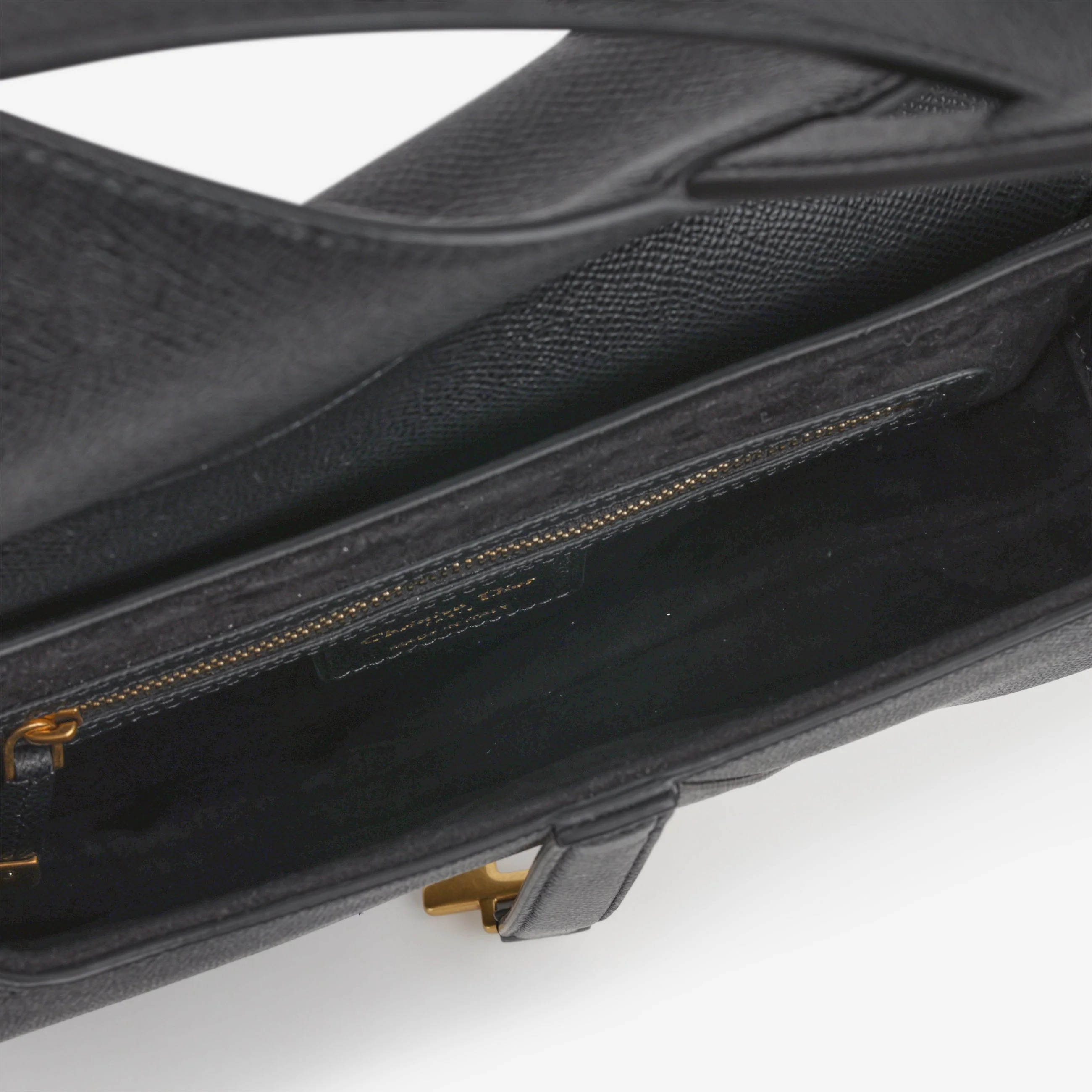 Dior Medium Saddle - Black Grained Calfskin | Gold Hardware - Image 6
