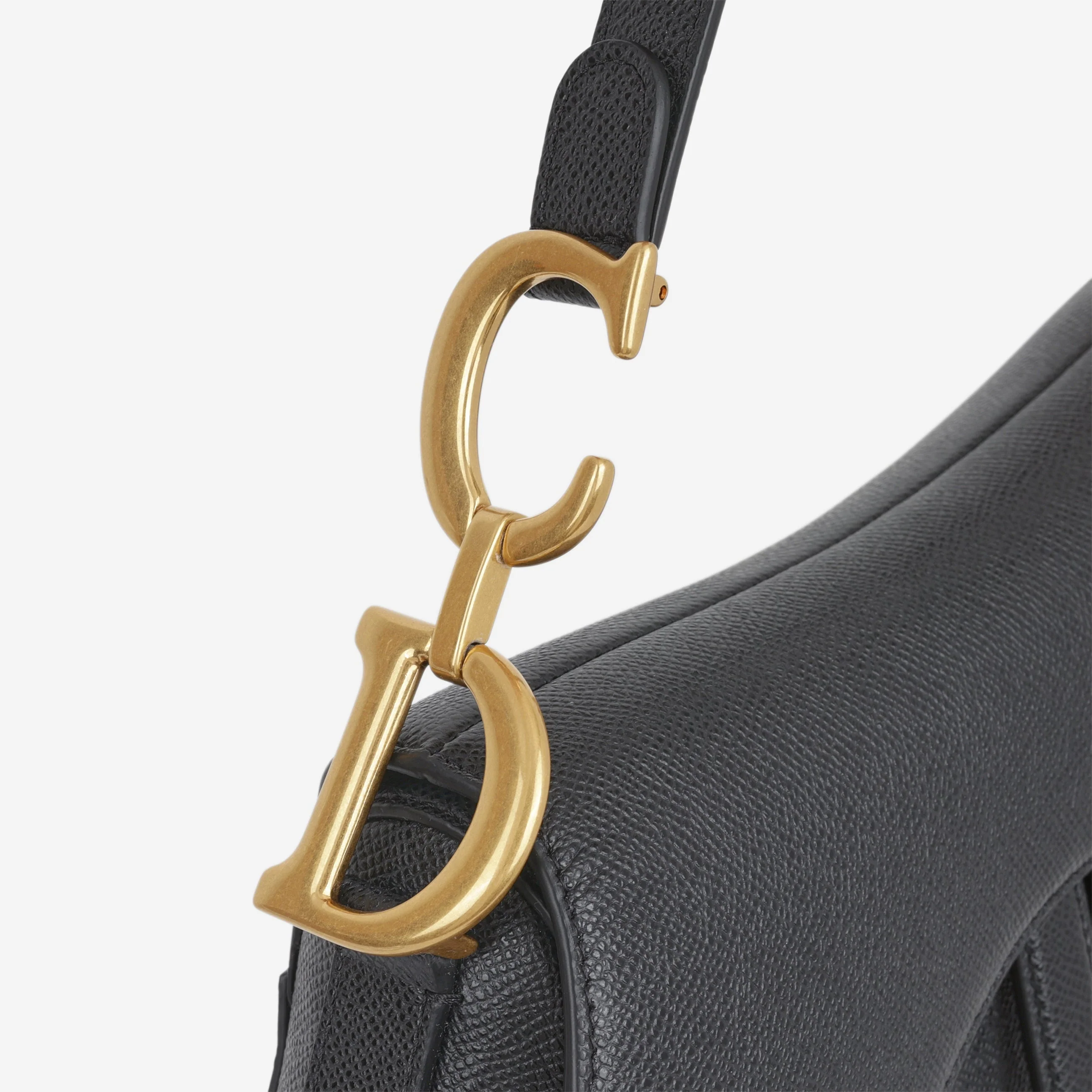 Dior Medium Saddle - Black Grained Calfskin | Gold Hardware - Image 7
