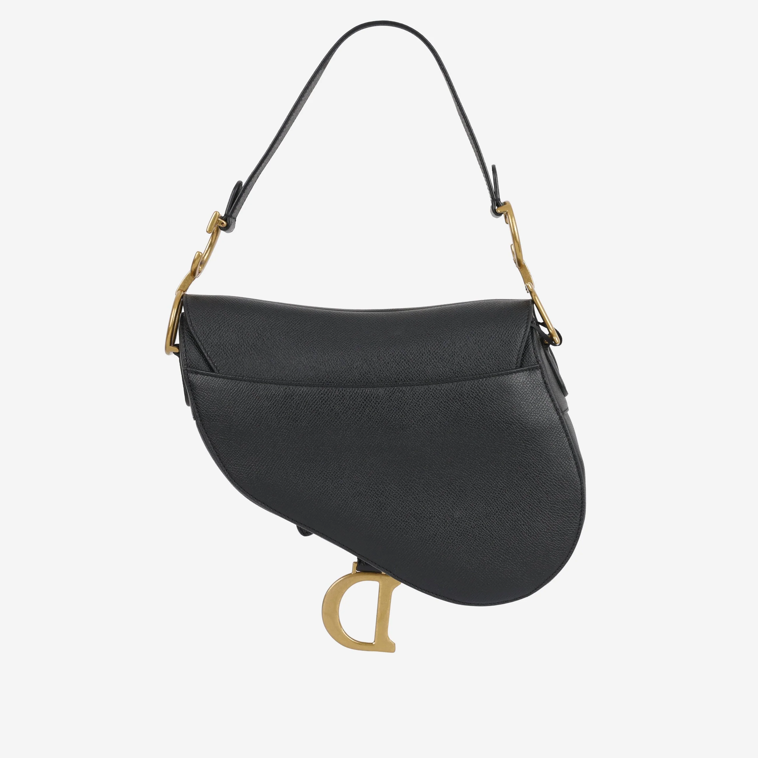 Dior Medium Saddle - Black Grained Calfskin | Gold Hardware - Image 3