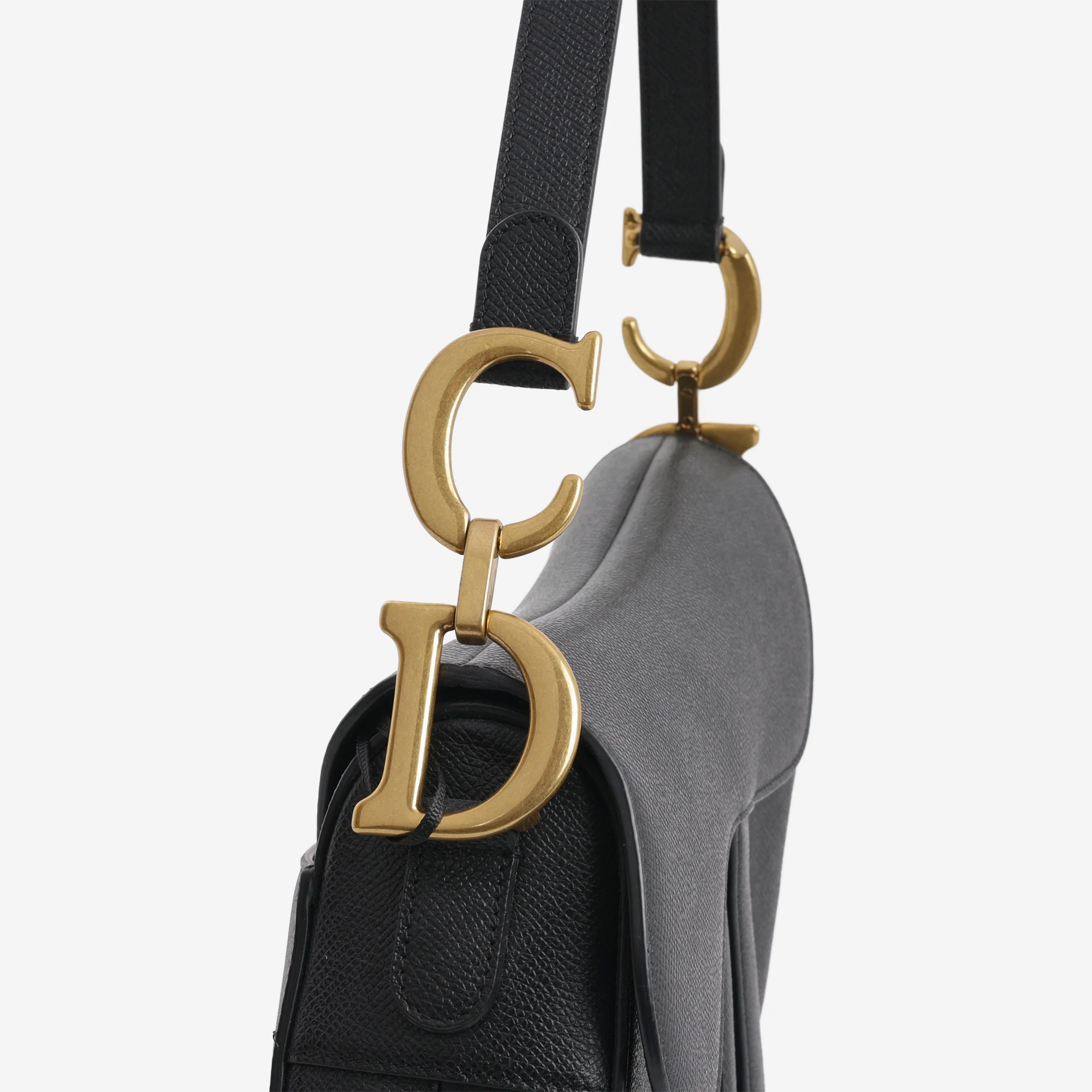 Dior Medium Saddle - Black Grained Calfskin | Gold Hardware - Image 5