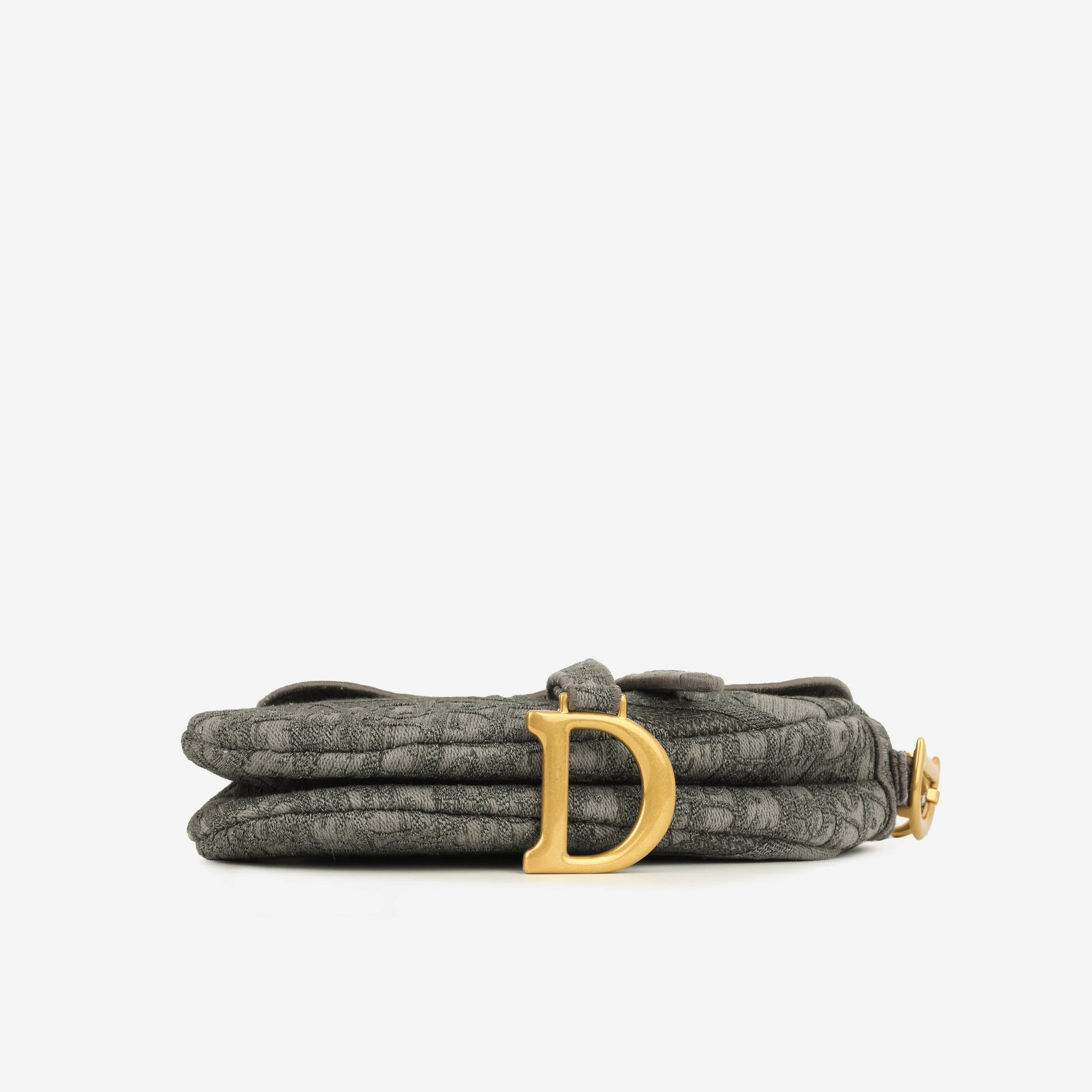 Dior Medium Saddle - Grey Oblique Canvas | Gold Hardware - Image 3