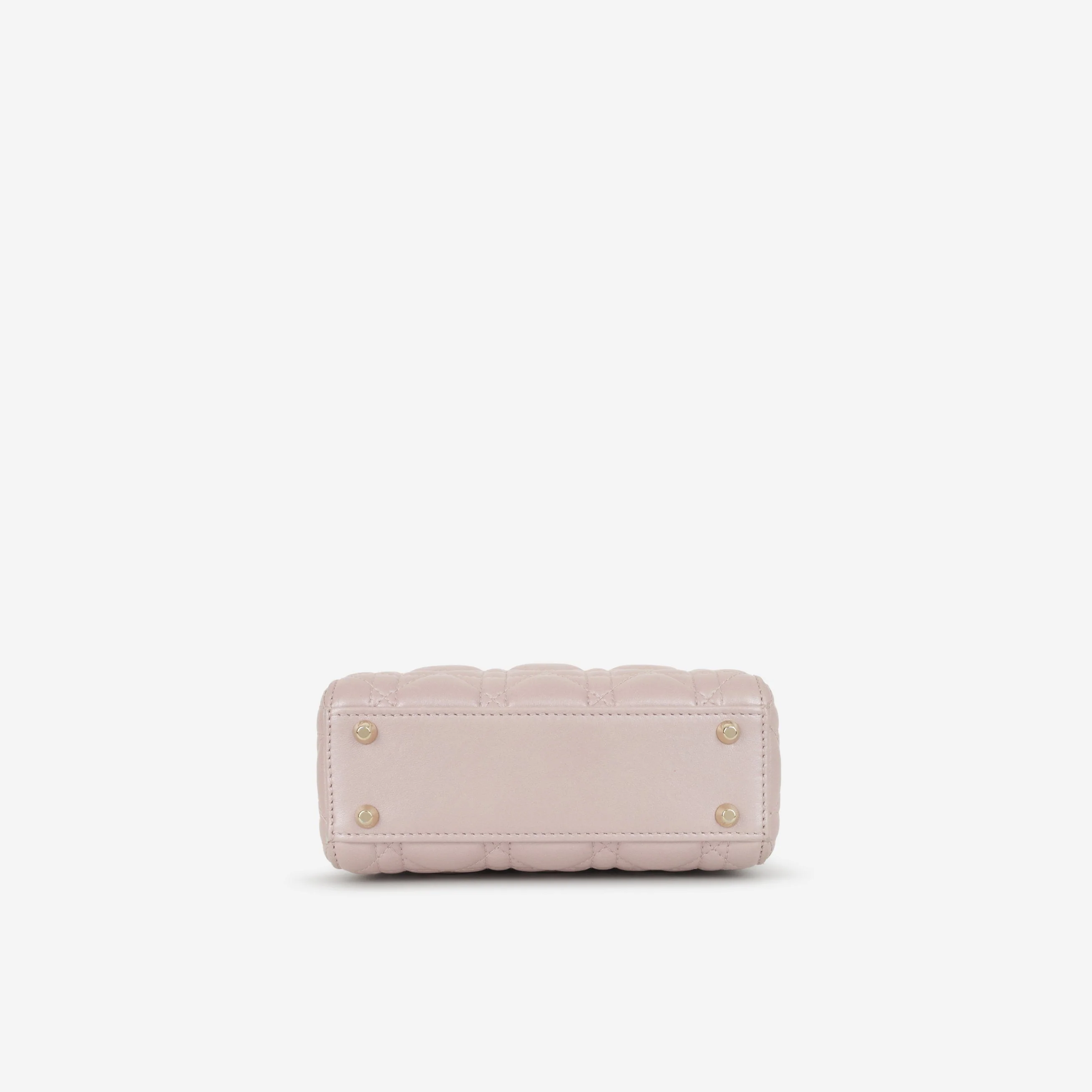 Dior Mini Lady Dior - Pearlescent Pink Lambskin | Champagne Gold Hardware - Image 4
