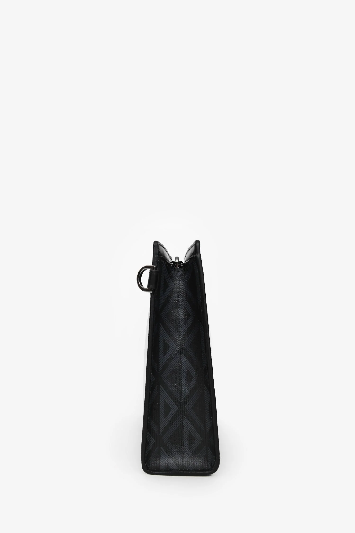 Dior Homme 2024 A5 Black Coated Canvas Triangle Pouch - Image 3