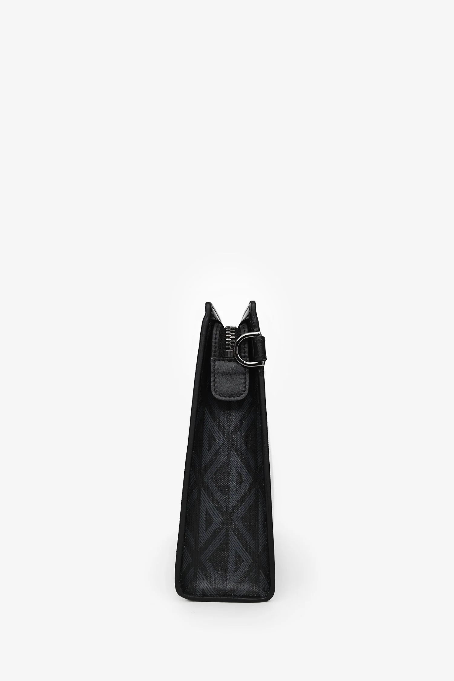 Dior Homme 2024 A5 Black Coated Canvas Triangle Pouch - Image 4