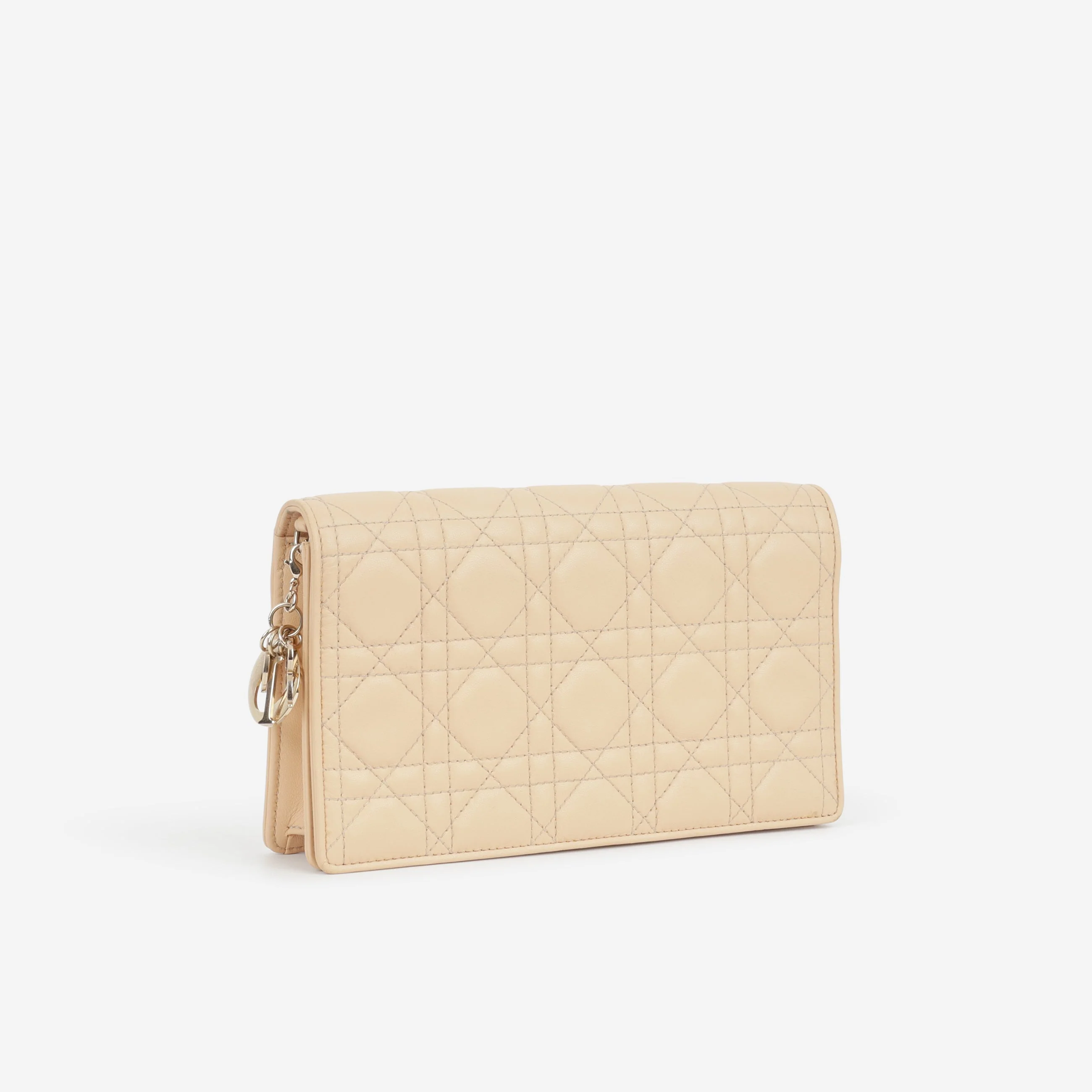 Dior Lady Dior Pouch - Nude Cannage | Champagne Gold Hardware - Image 2