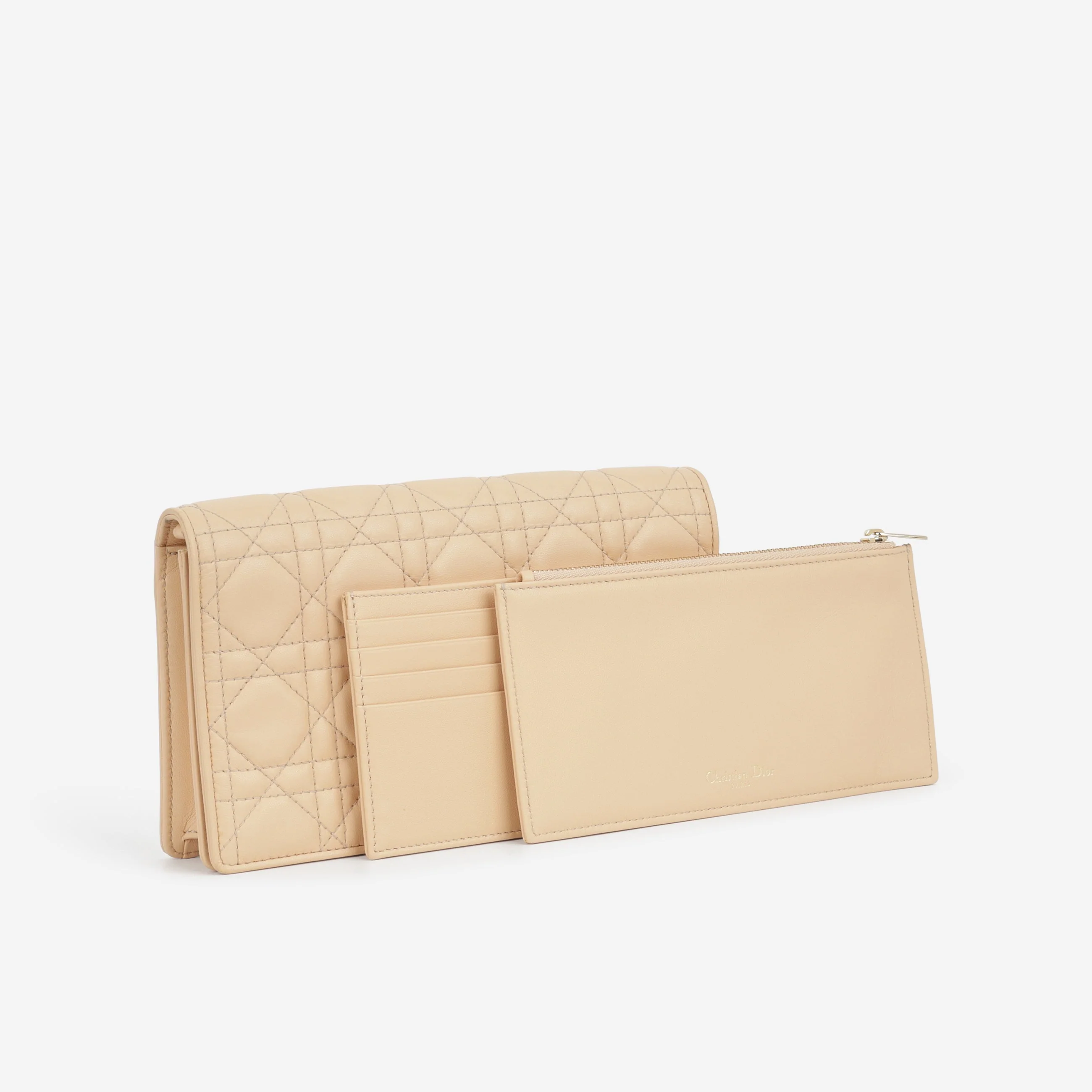 Dior Lady Dior Pouch - Nude Cannage | Champagne Gold Hardware - Image 5