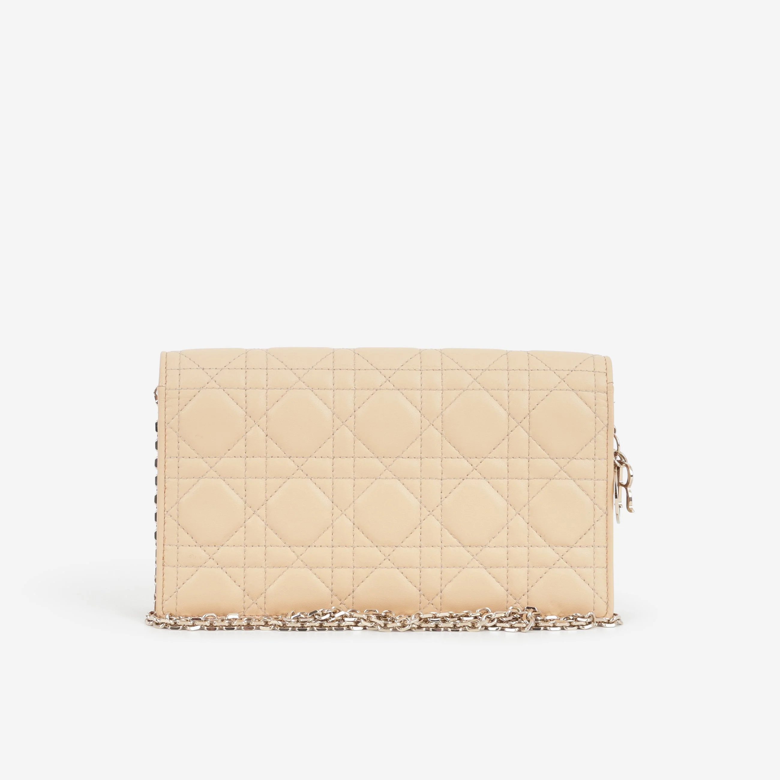 Dior Lady Dior Pouch - Nude Cannage | Champagne Gold Hardware - Image 7