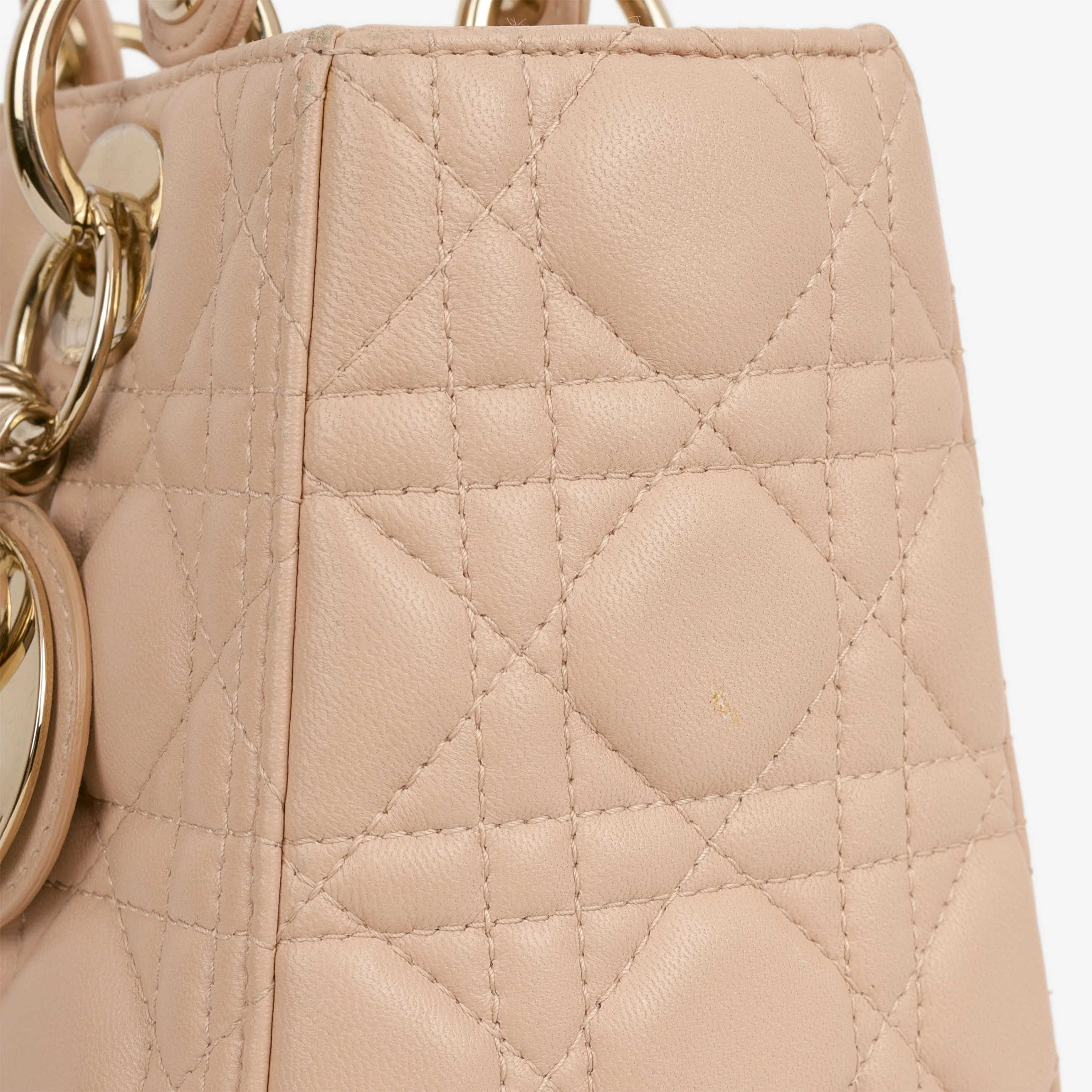 Dior Medium Lady Dior - Blush Lambskin | Champagne Gold Hardware - Image 12