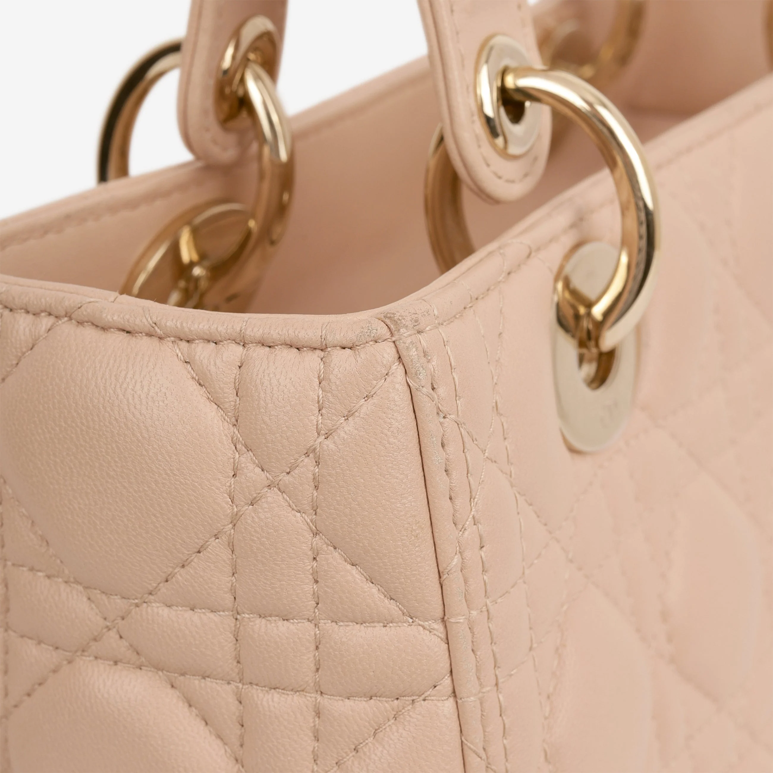 Dior Medium Lady Dior - Blush Lambskin | Champagne Gold Hardware - Image 13