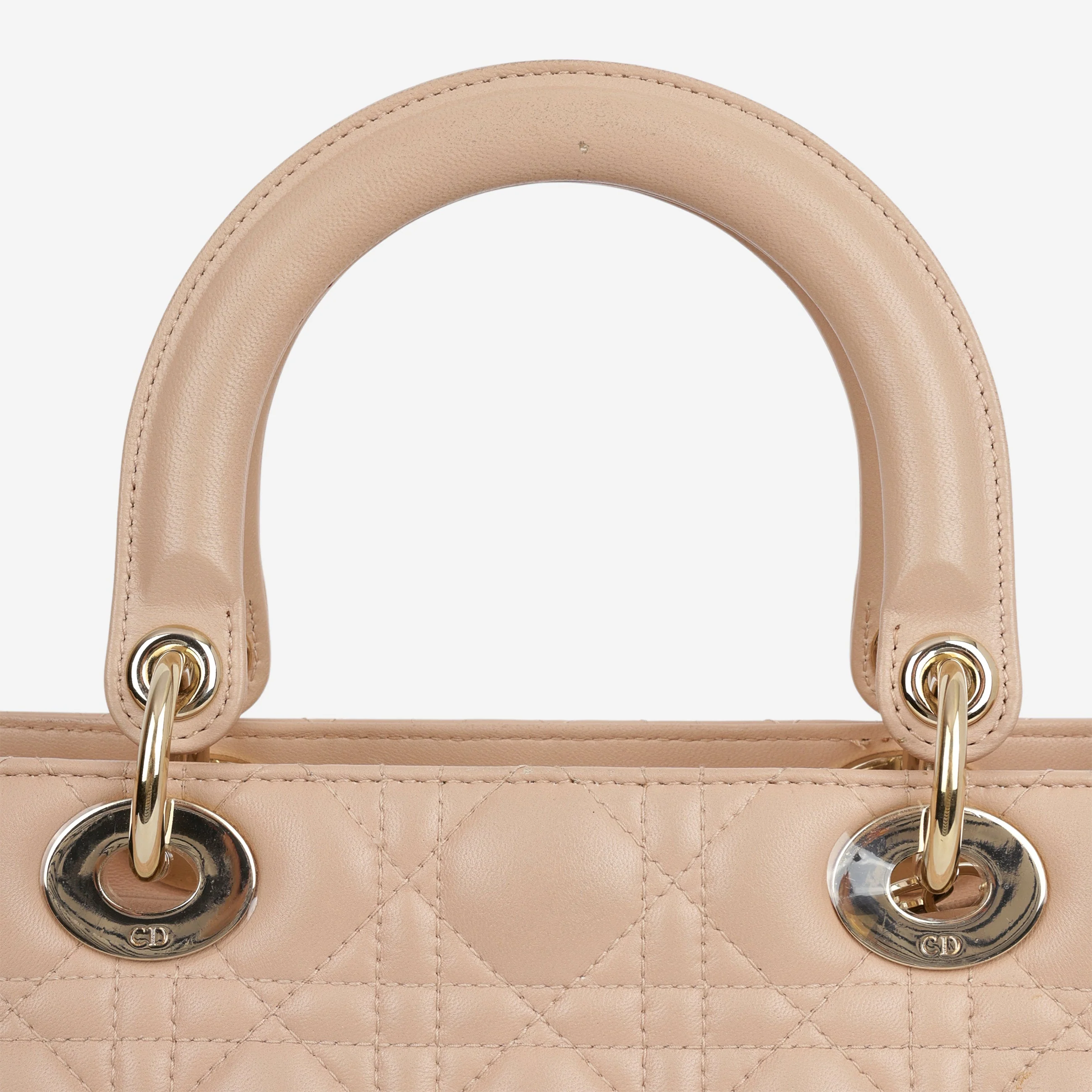 Dior Medium Lady Dior - Blush Lambskin | Champagne Gold Hardware - Image 14