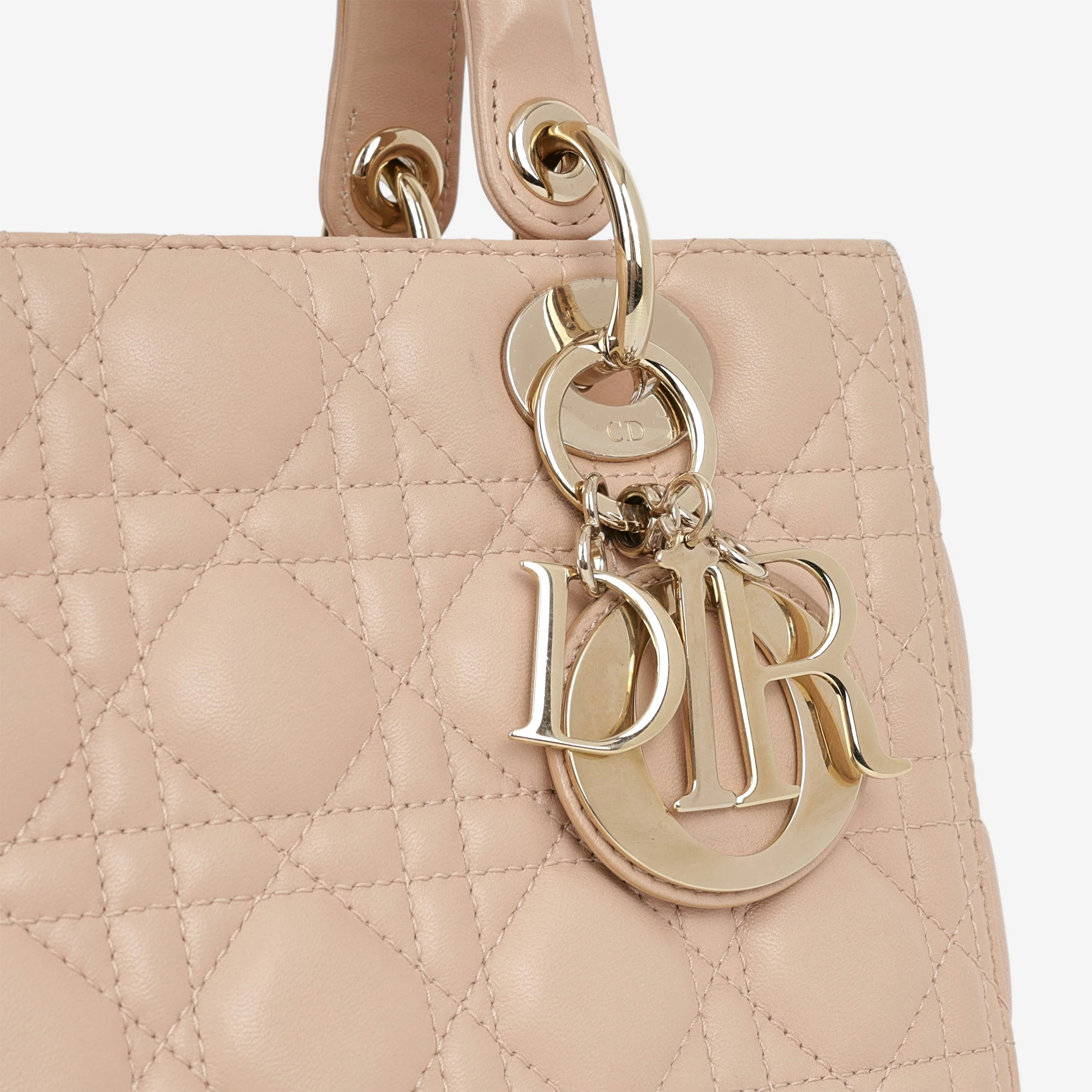 Dior Medium Lady Dior - Blush Lambskin | Champagne Gold Hardware - Image 15