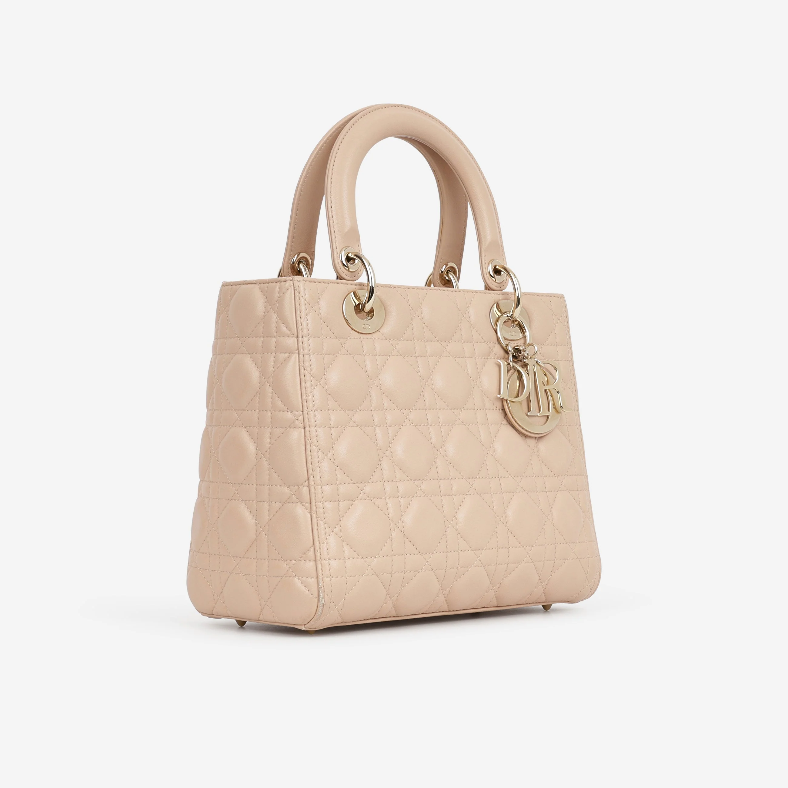Dior Medium Lady Dior - Blush Lambskin | Champagne Gold Hardware - Image 2