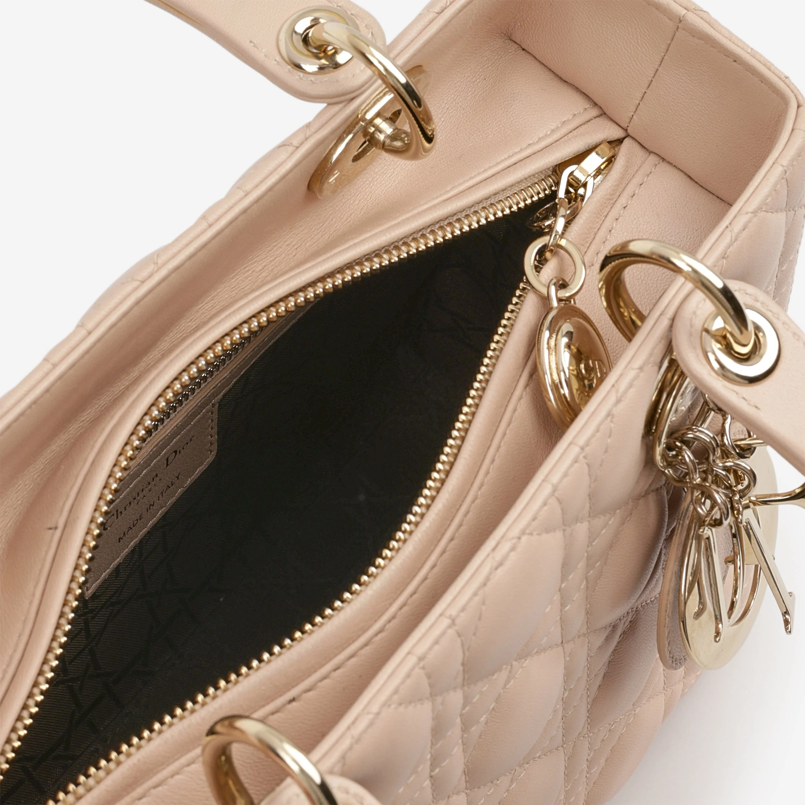 Dior Medium Lady Dior - Blush Lambskin | Champagne Gold Hardware - Image 5