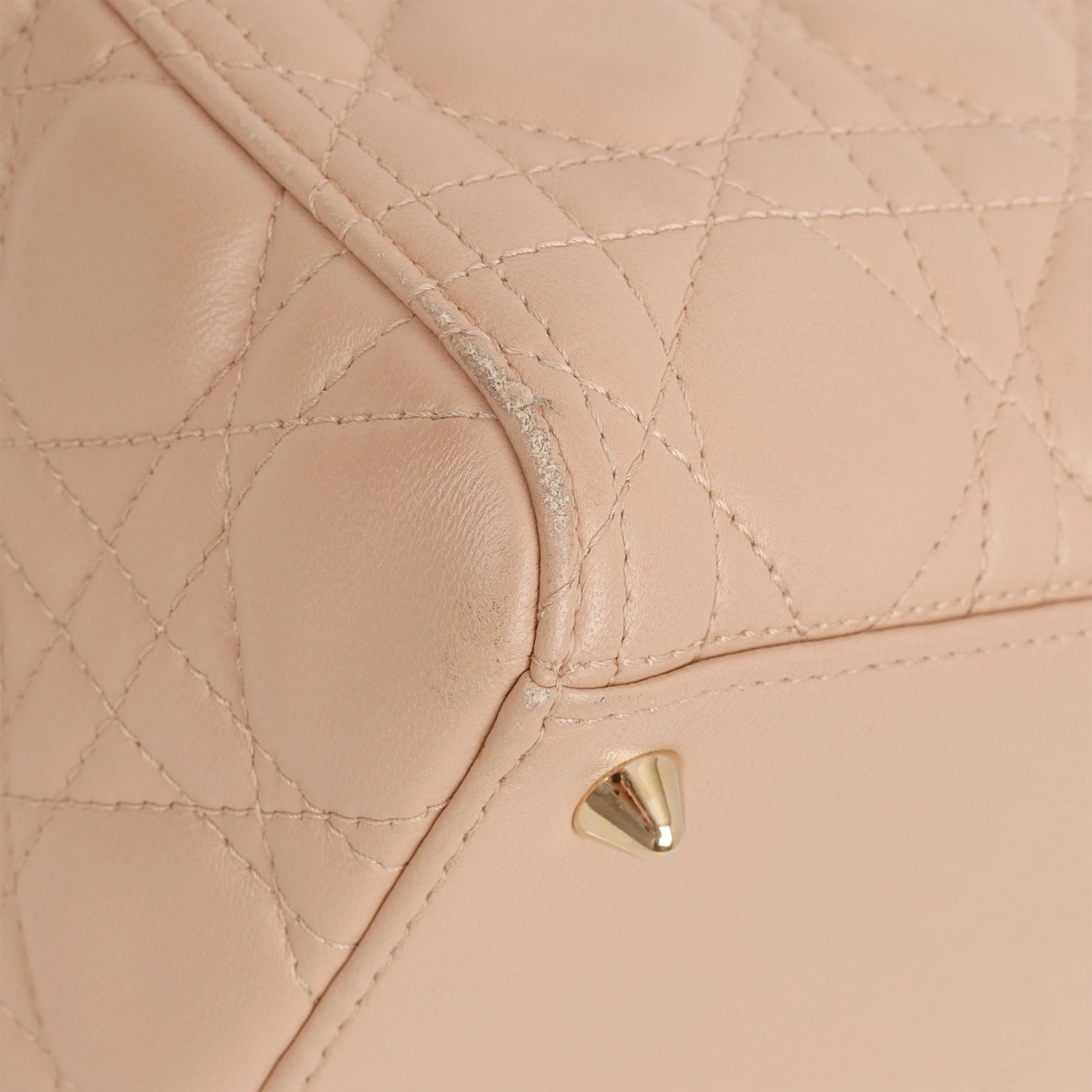 Dior Medium Lady Dior - Blush Lambskin | Champagne Gold Hardware - Image 9