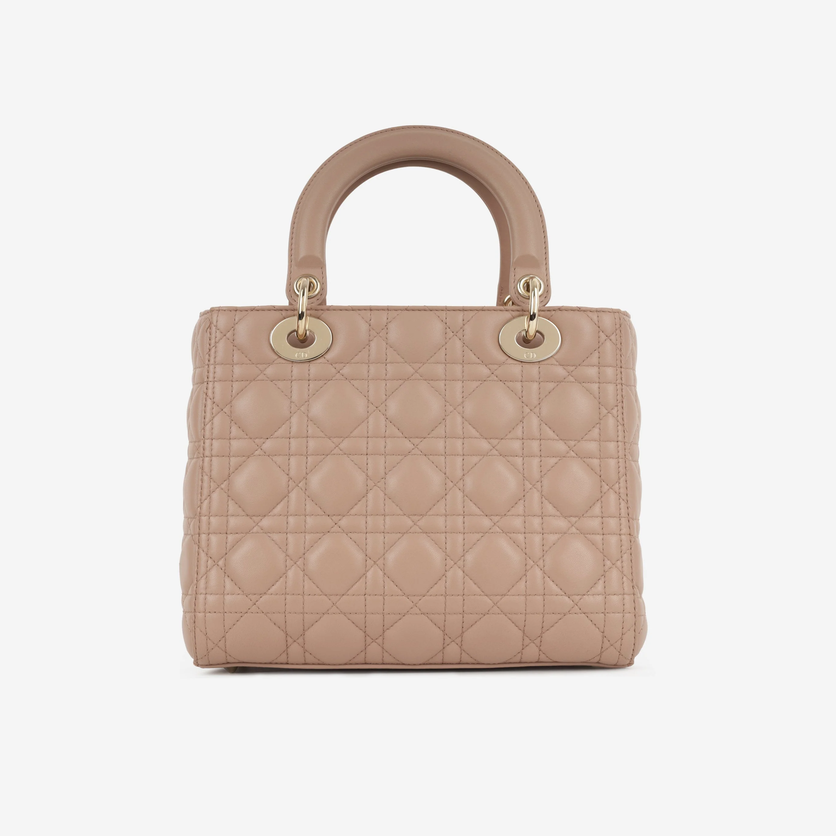 Dior Medium Lady Dior - Blush Lambskin | Champagne Gold Hardware - Image 10