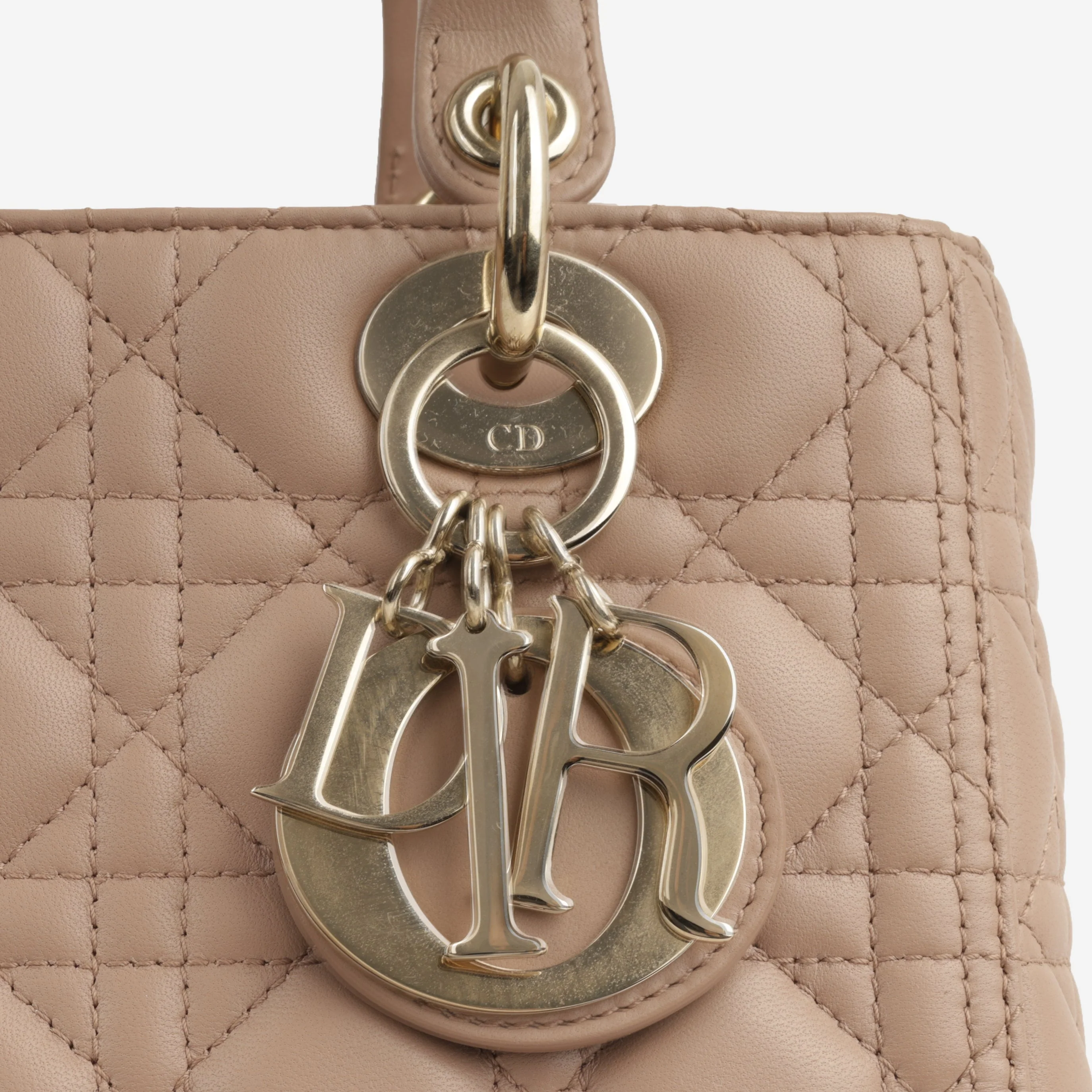 Dior Medium Lady Dior - Blush Lambskin | Champagne Gold Hardware - Image 11