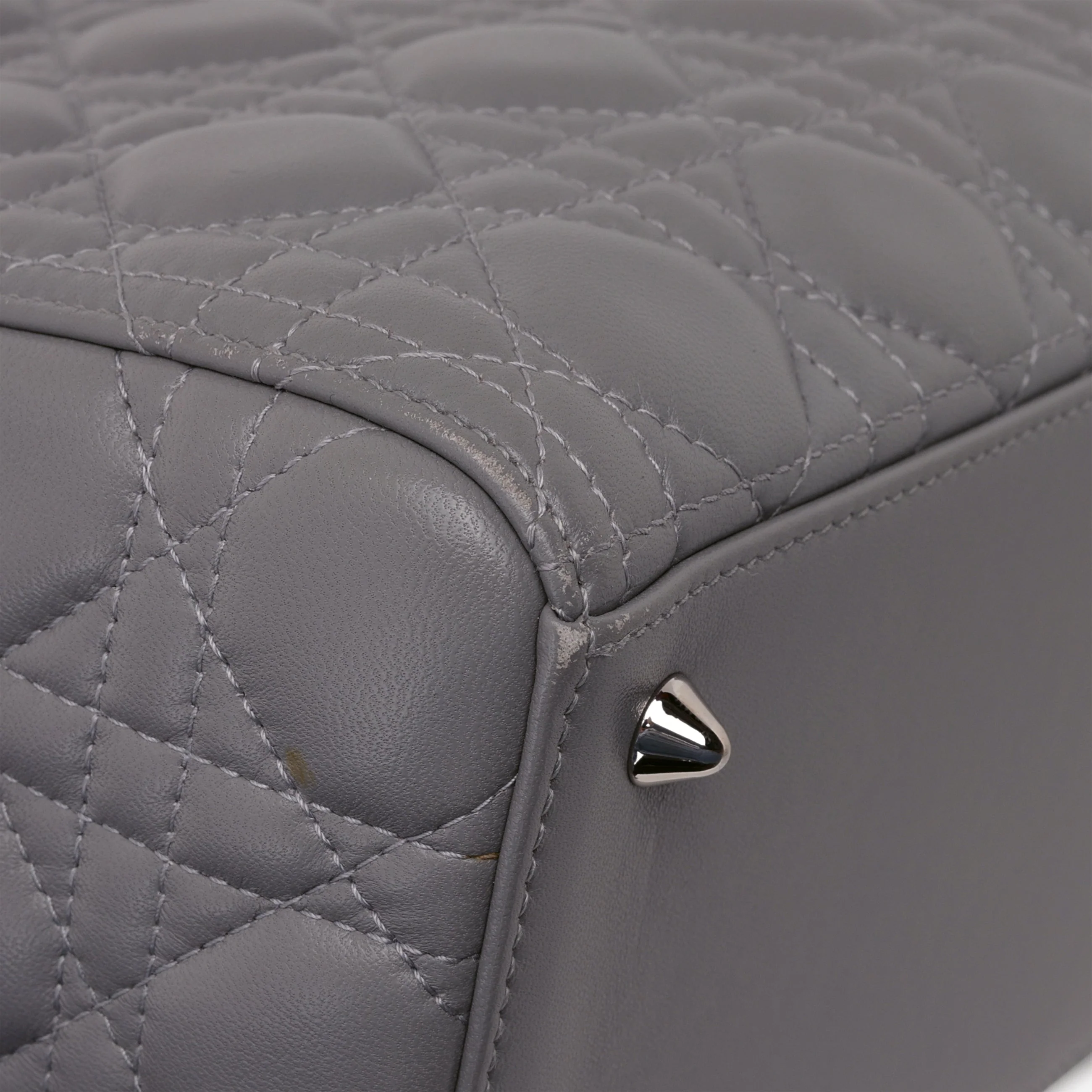 Dior Medium Lady Dior - Grey Lambskin - Image 10