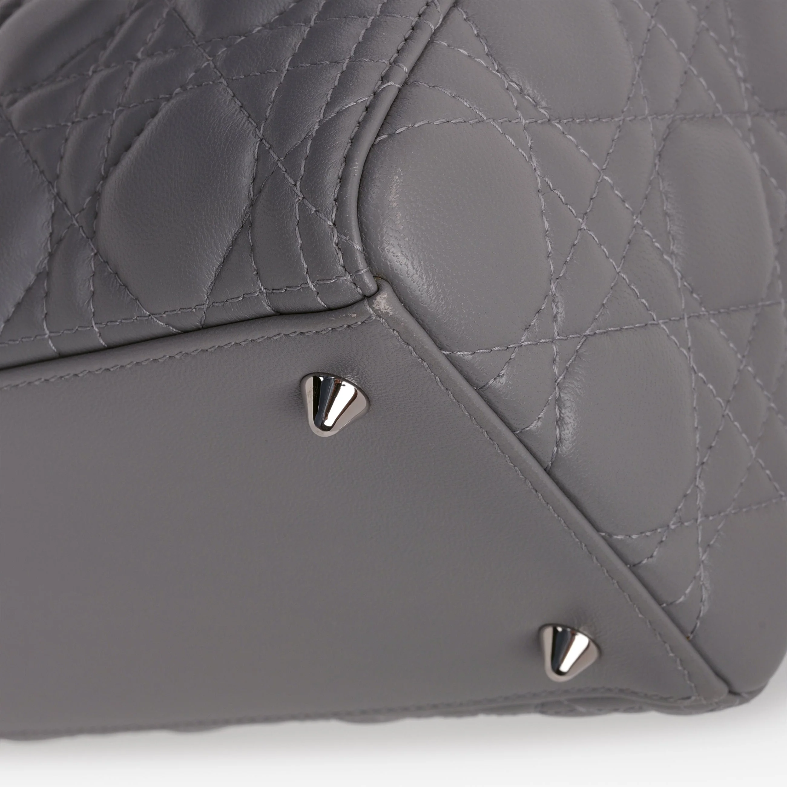Dior Medium Lady Dior - Grey Lambskin - Image 11