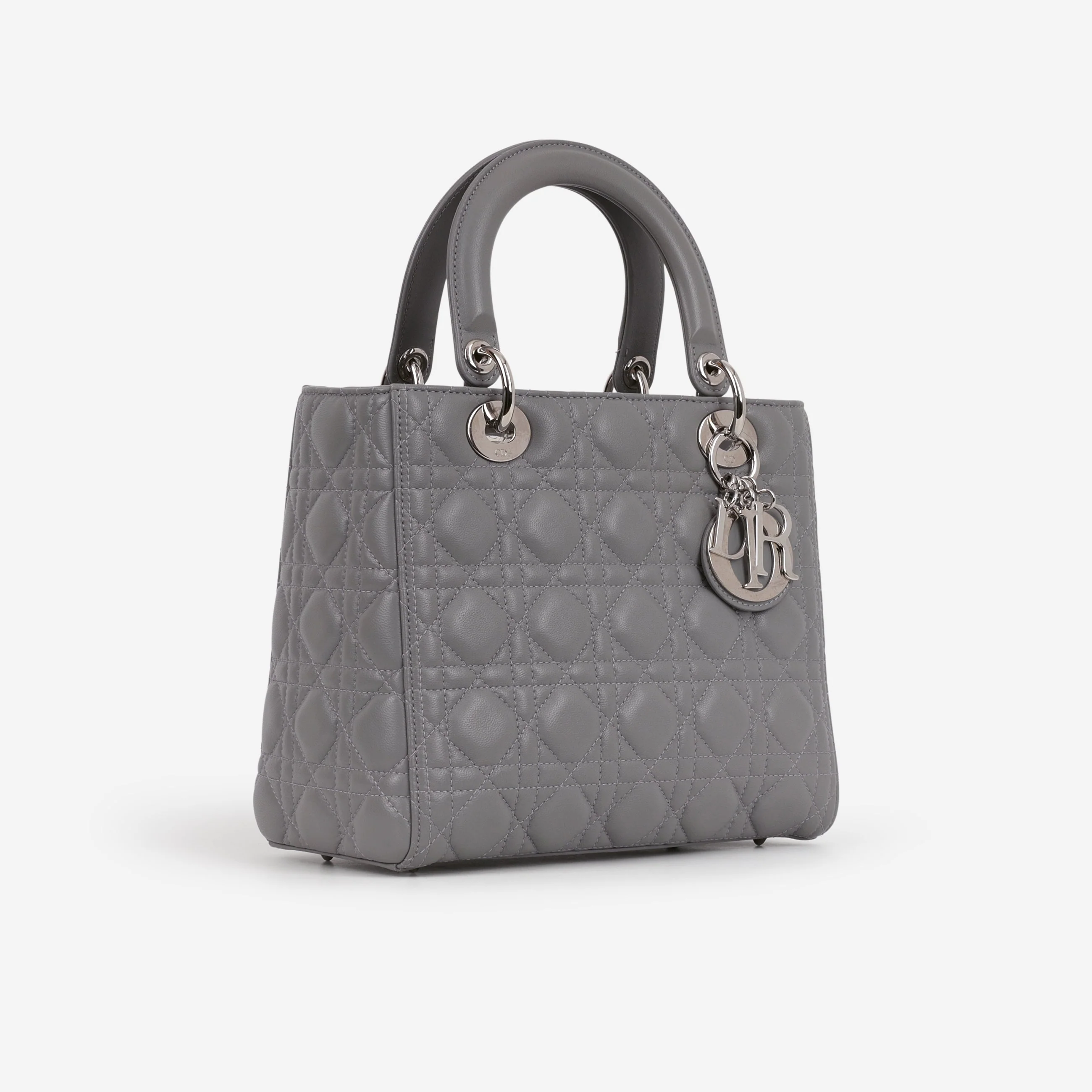 Dior Medium Lady Dior - Grey Lambskin - Image 2