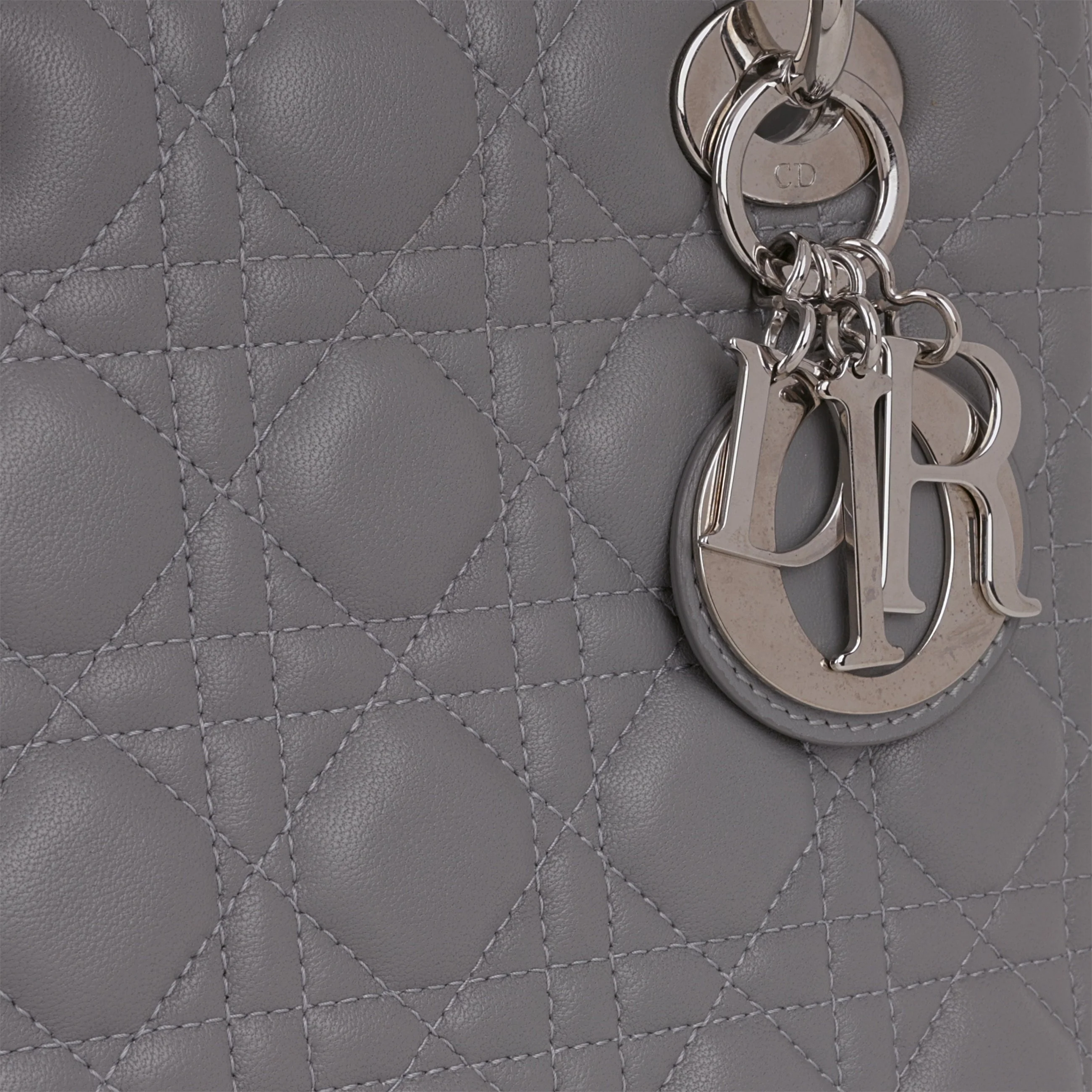 Dior Medium Lady Dior - Grey Lambskin - Image 3