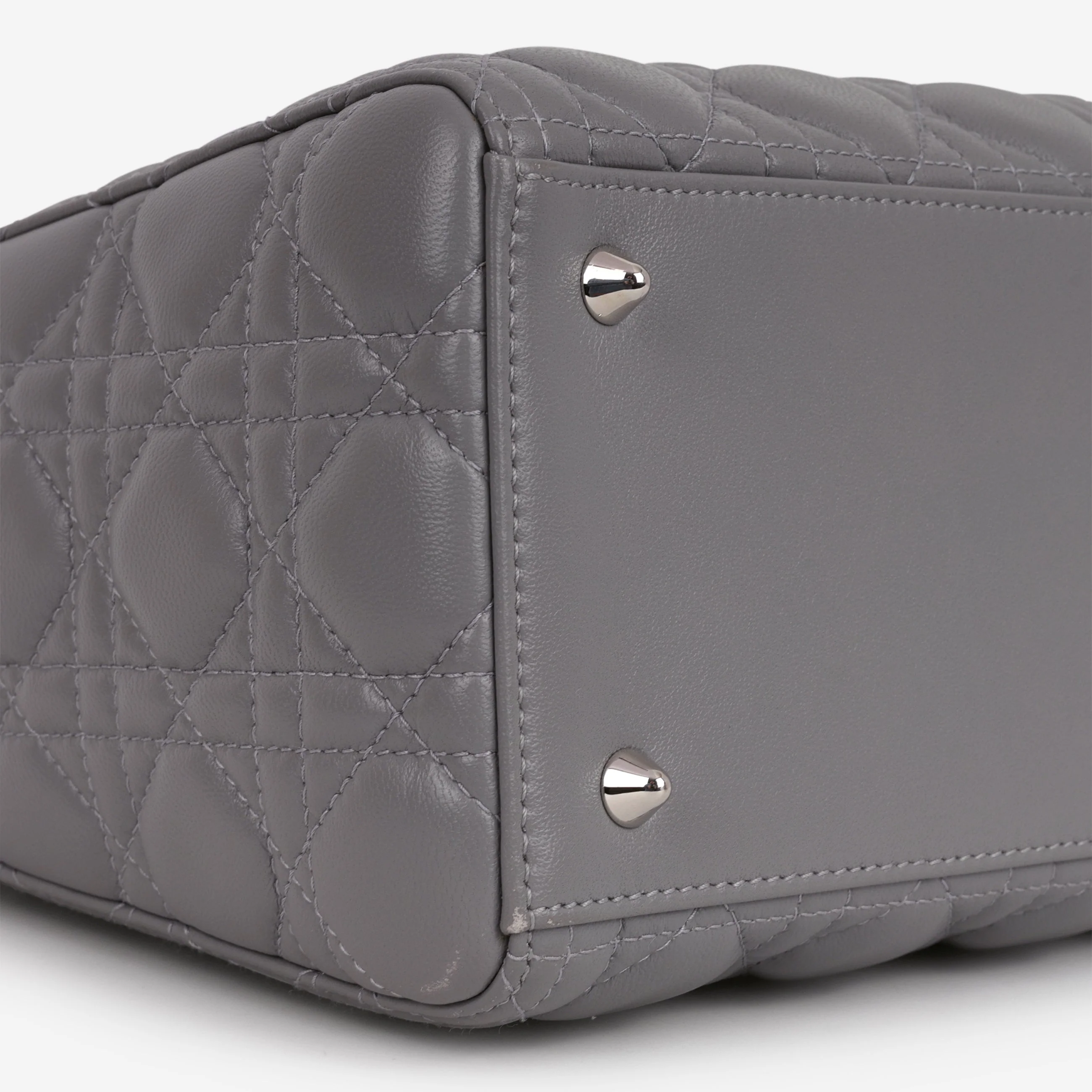 Dior Medium Lady Dior - Grey Lambskin - Image 8