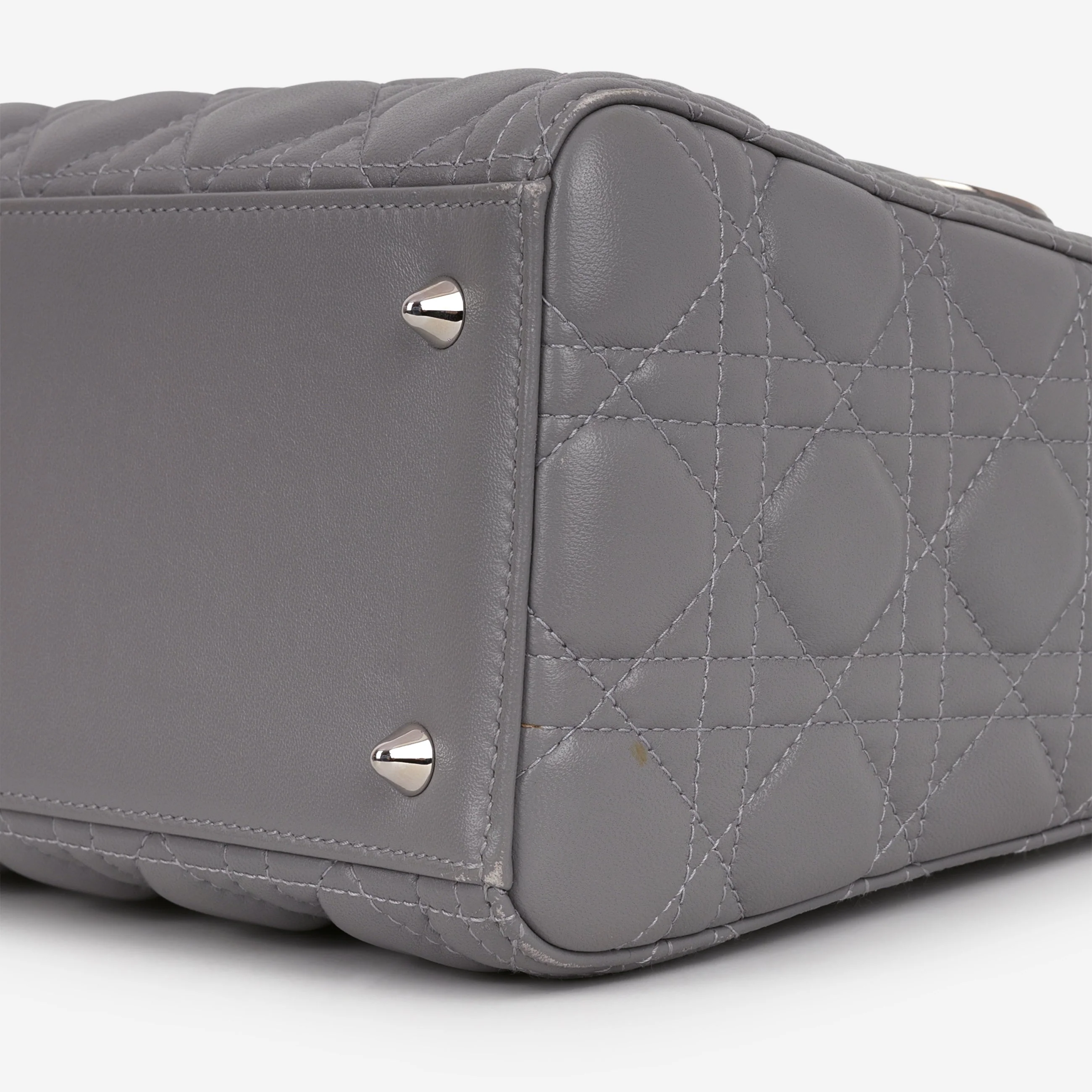Dior Medium Lady Dior - Grey Lambskin - Image 9