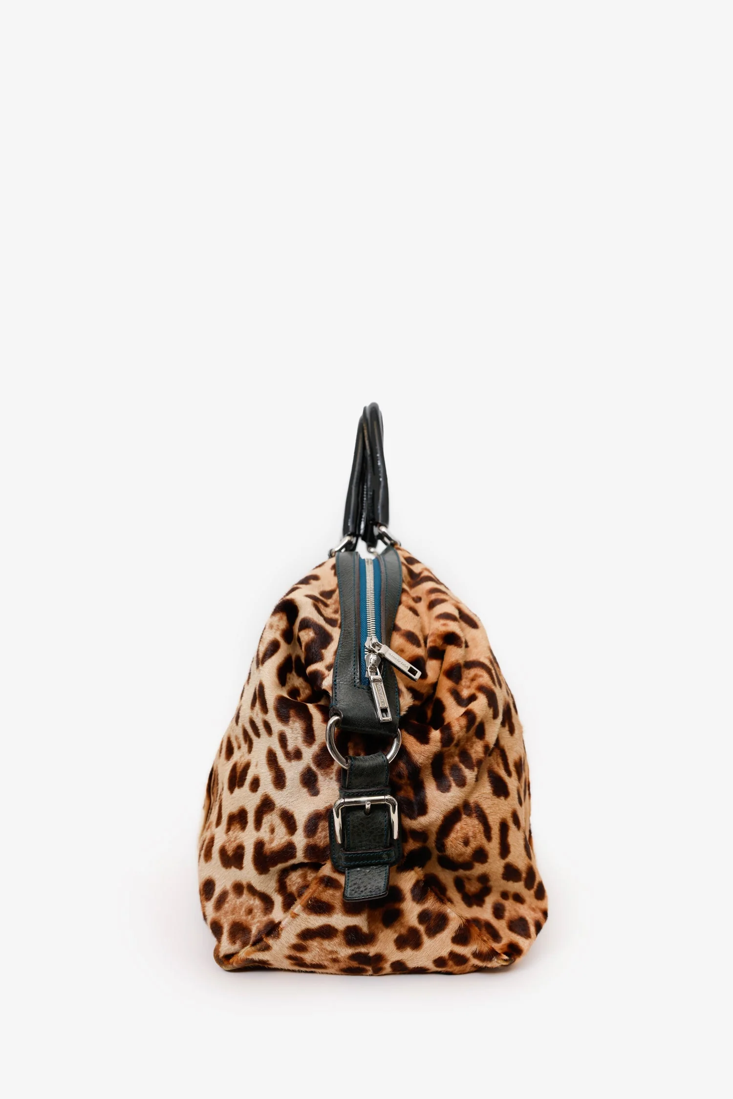 Dolce & Gabbana Beige Leopard Print Calfhair Miss Urbanette Satchel - Image 4